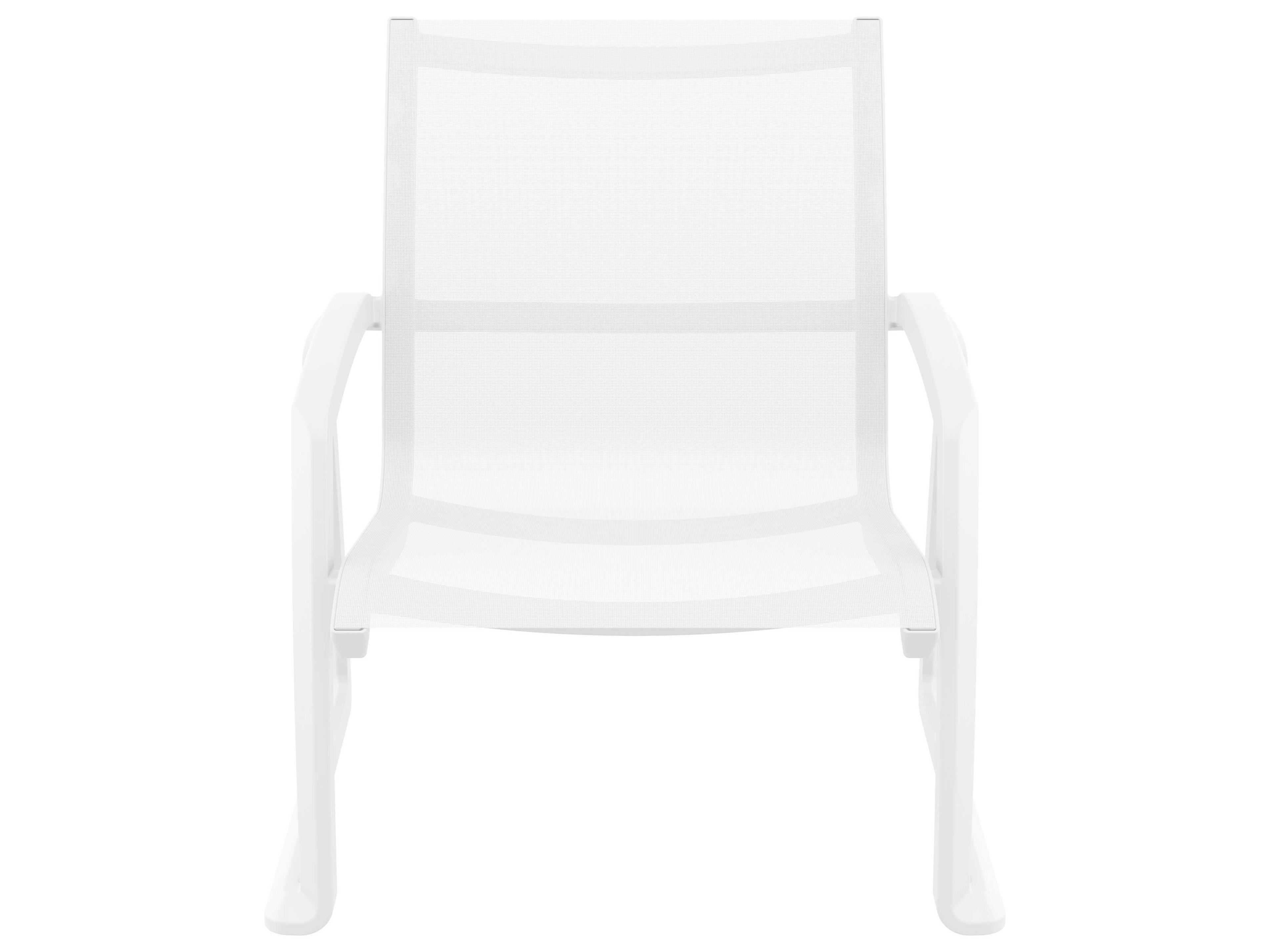 Compamia Pacific White Resin Sling Lounge Chair