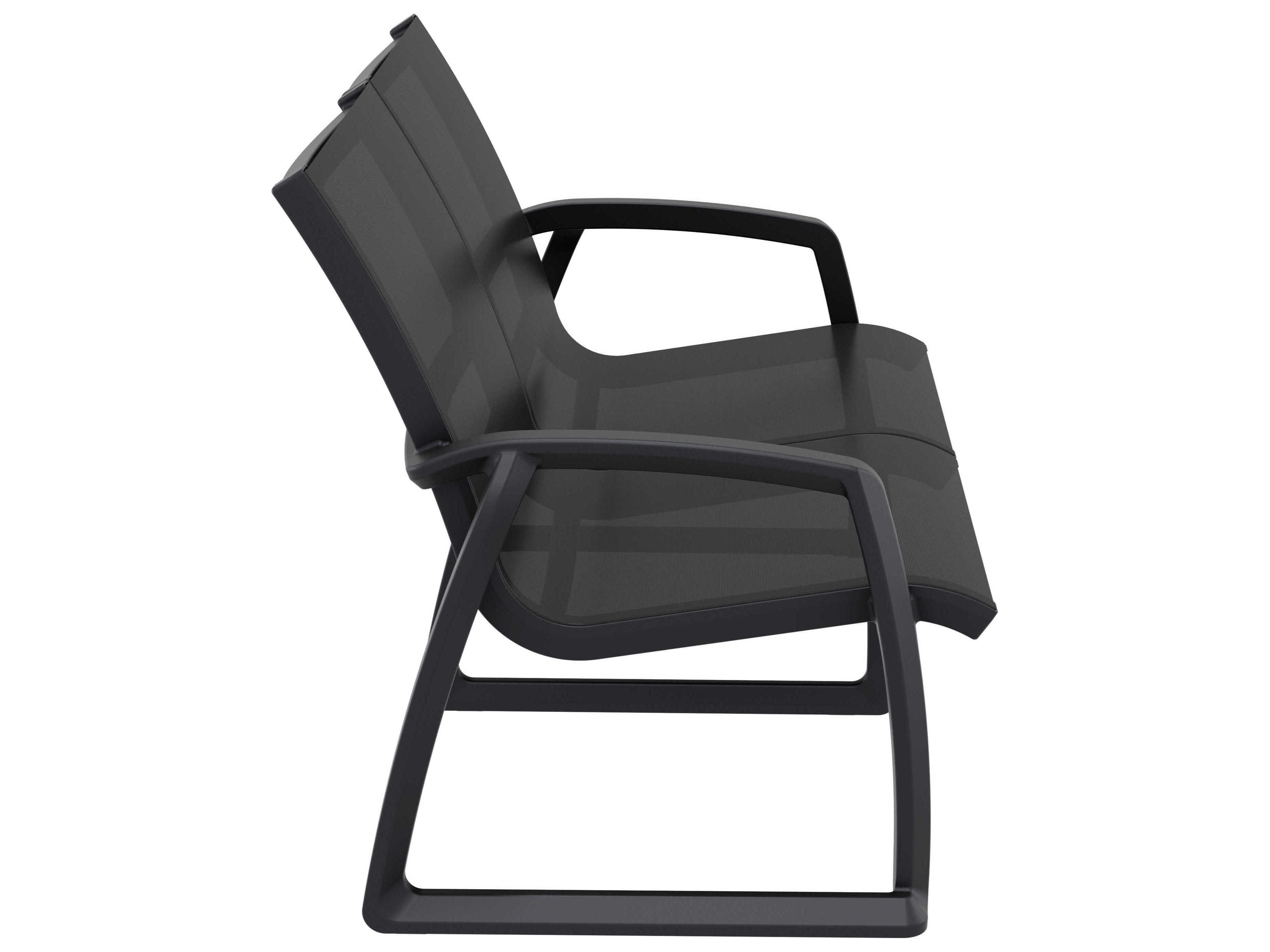 Compamia Pacific Black Resin Sling Loveseat