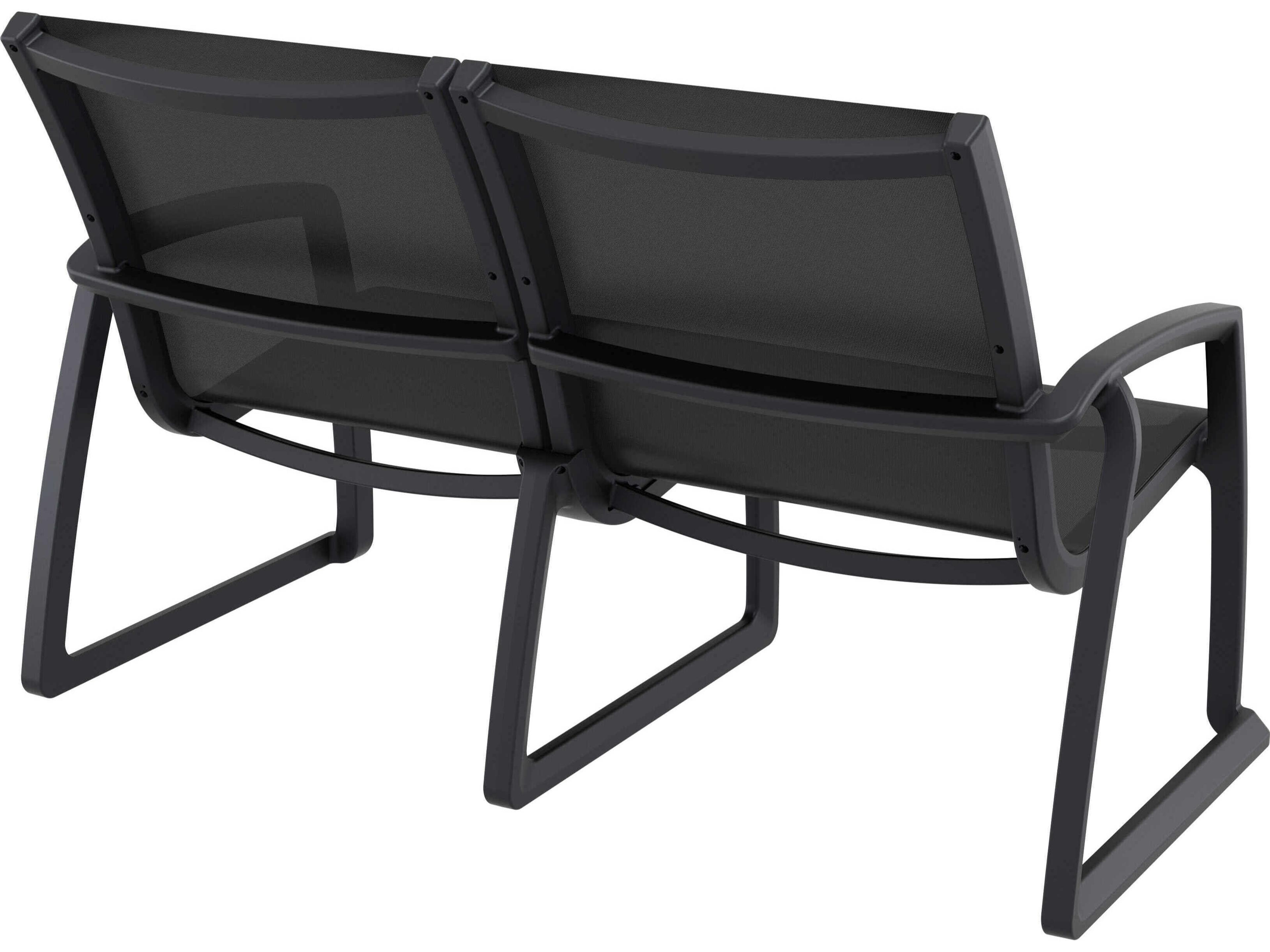 Compamia Pacific Black Resin Sling Loveseat