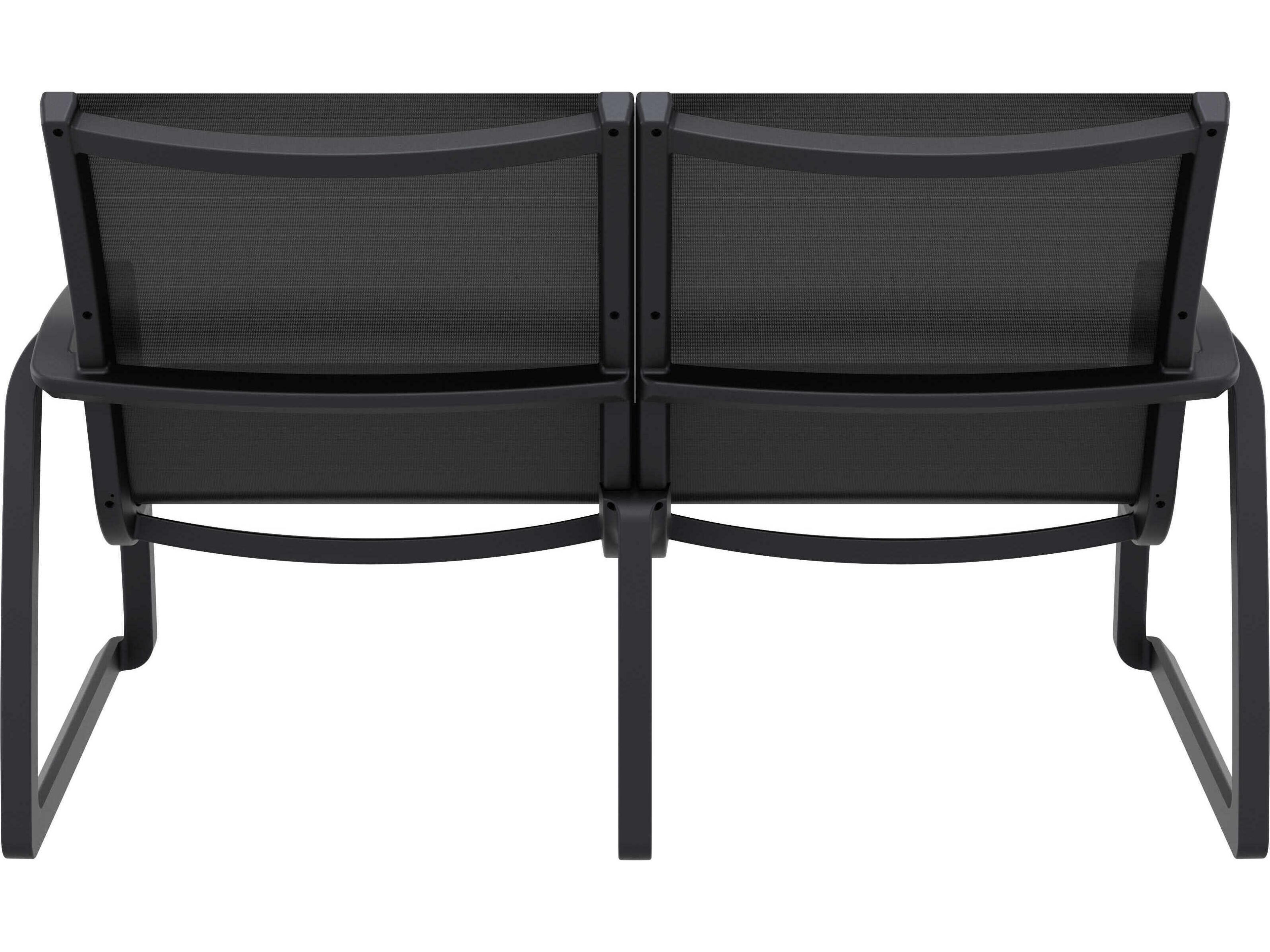 Compamia Pacific Black Resin Sling Loveseat