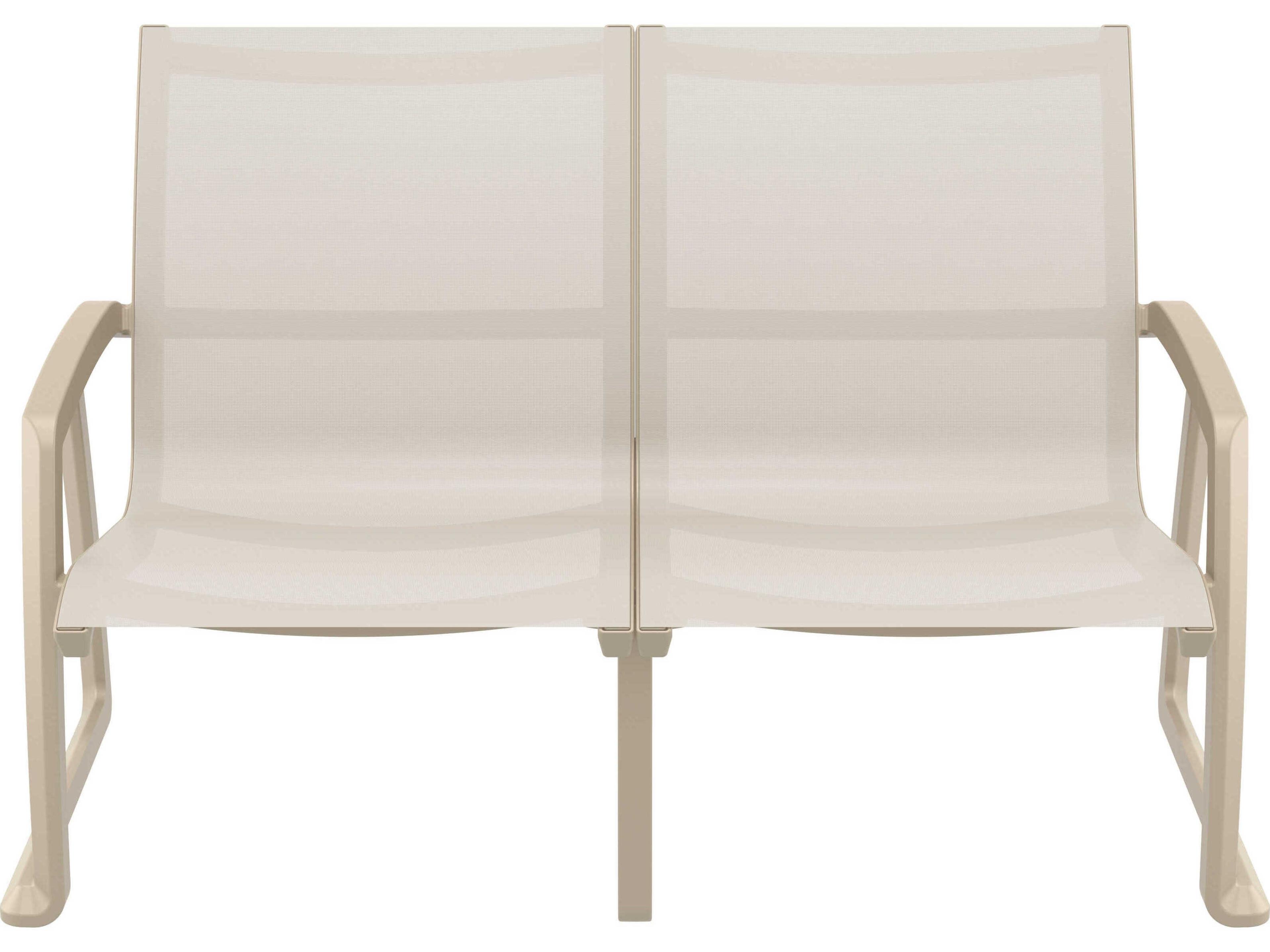 Compamia Pacific Taupe Resin Sling Loveseat