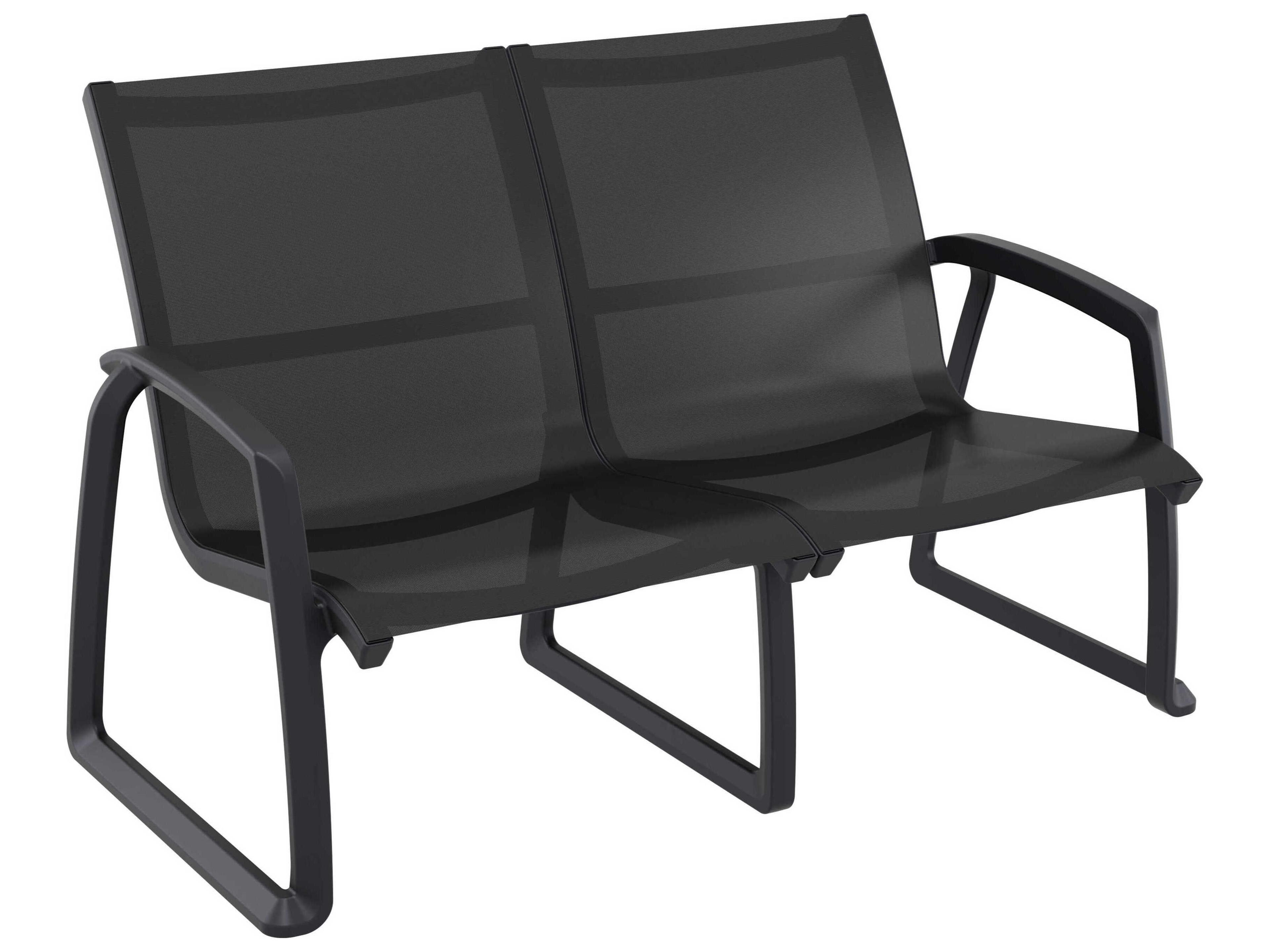 Compamia Pacific Black Polypropylene Sling Lounge Set