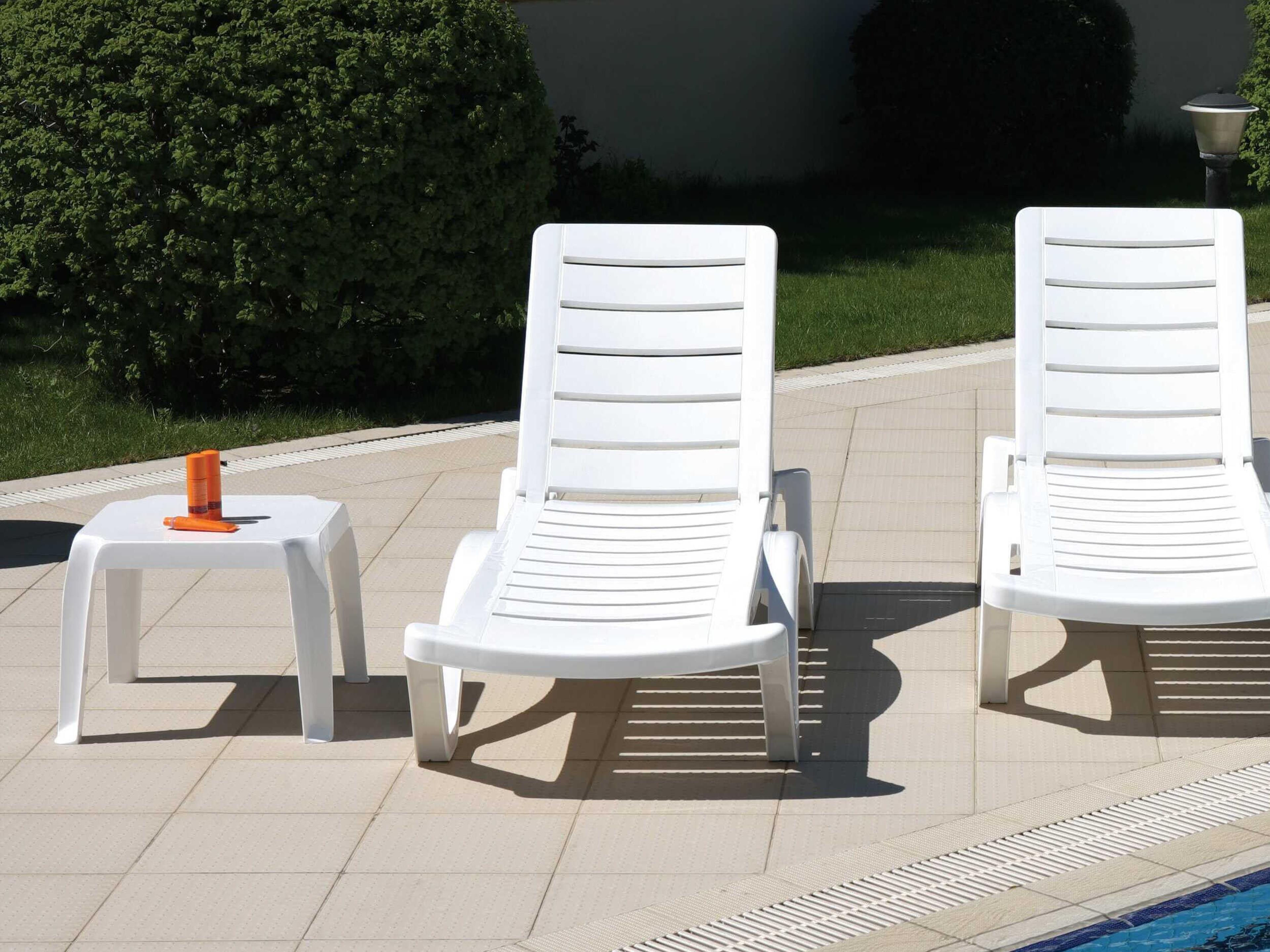 Compamia Sunray White Resin Square End Table