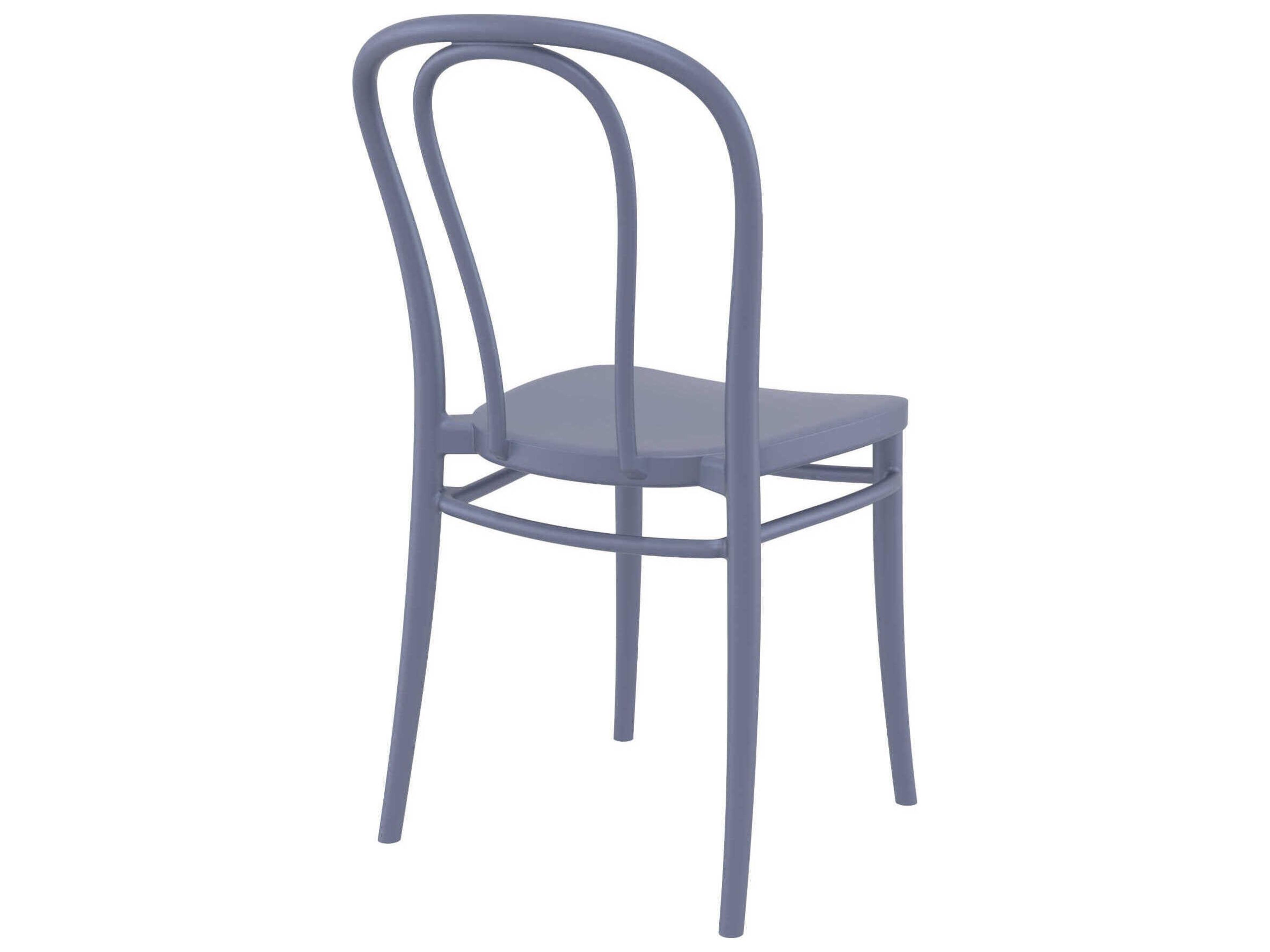 Compamia Victor Dark Gray Resin Dining Chair