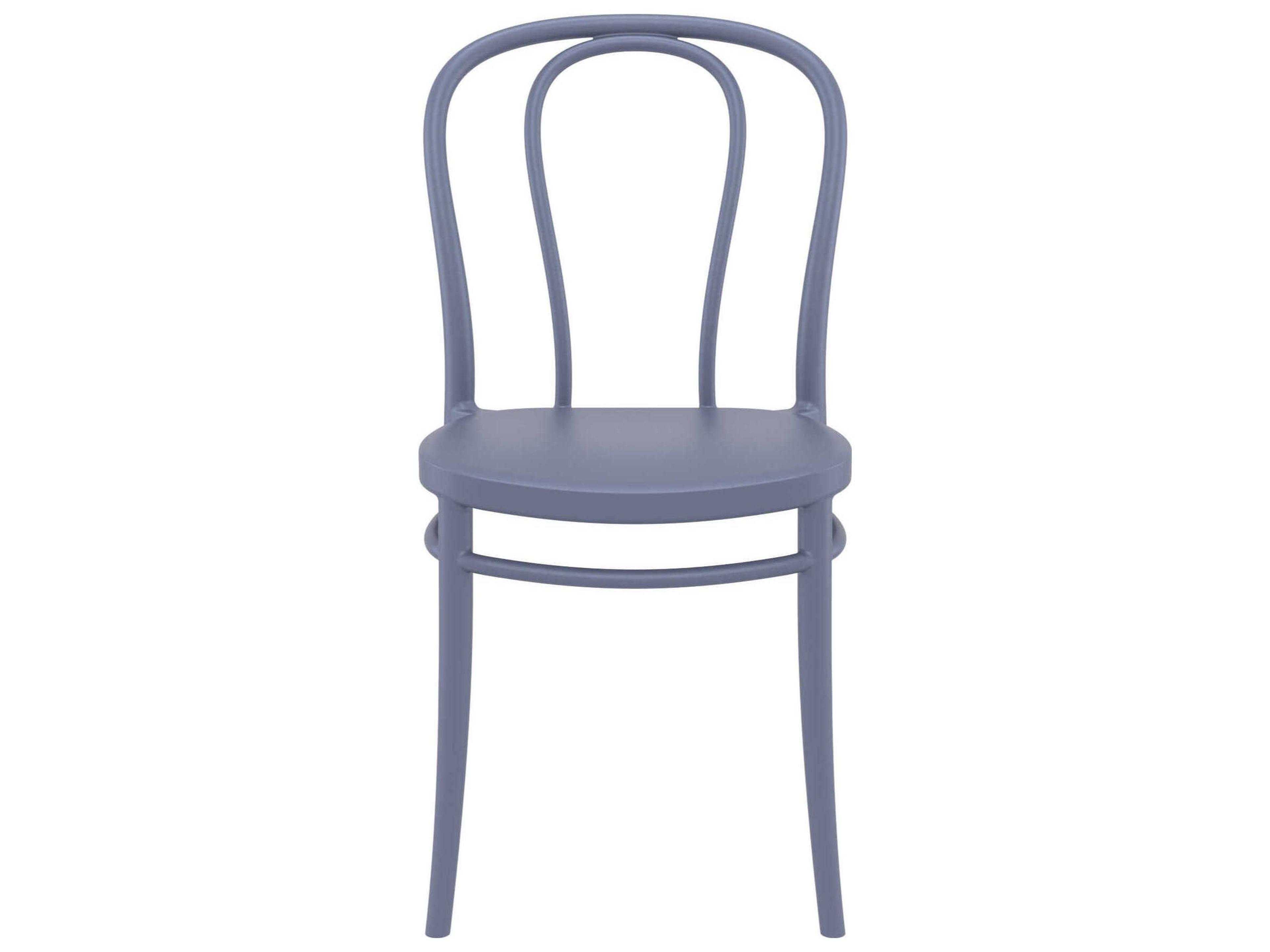 Compamia Victor Dark Gray Resin Dining Chair