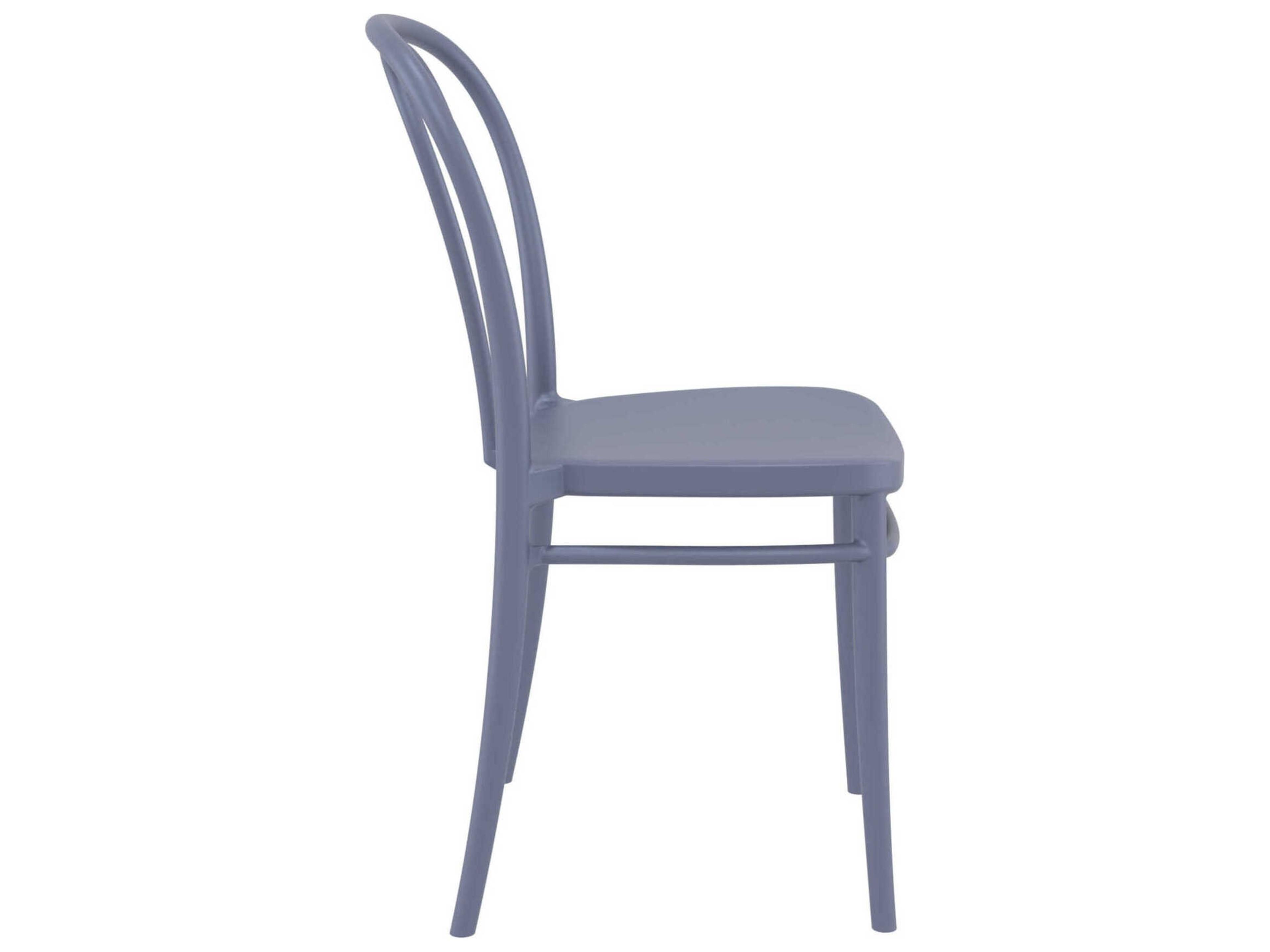 Compamia Victor Dark Gray Resin Dining Chair