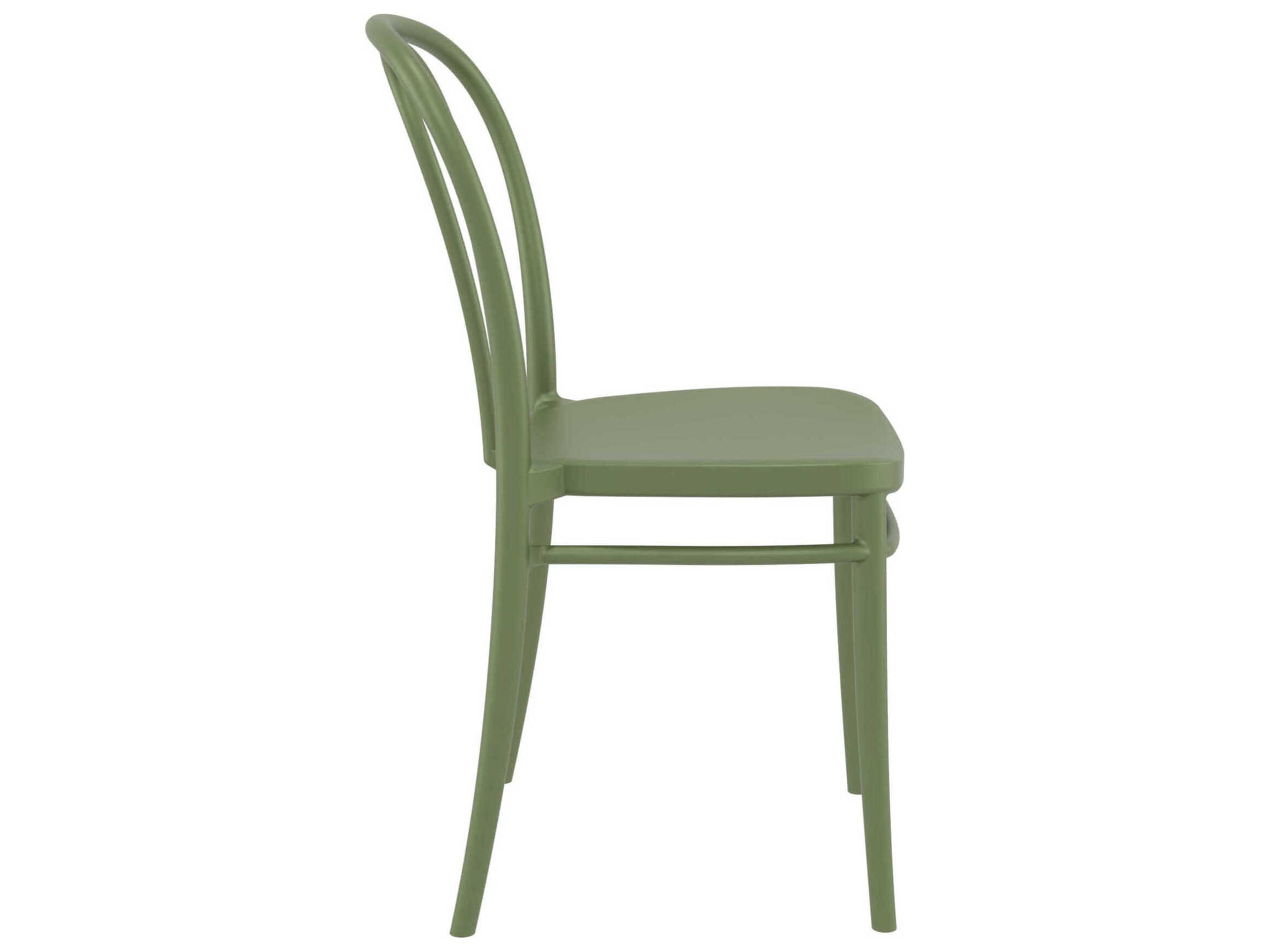 Compamia Victor Olive Green Resin Dining Chair