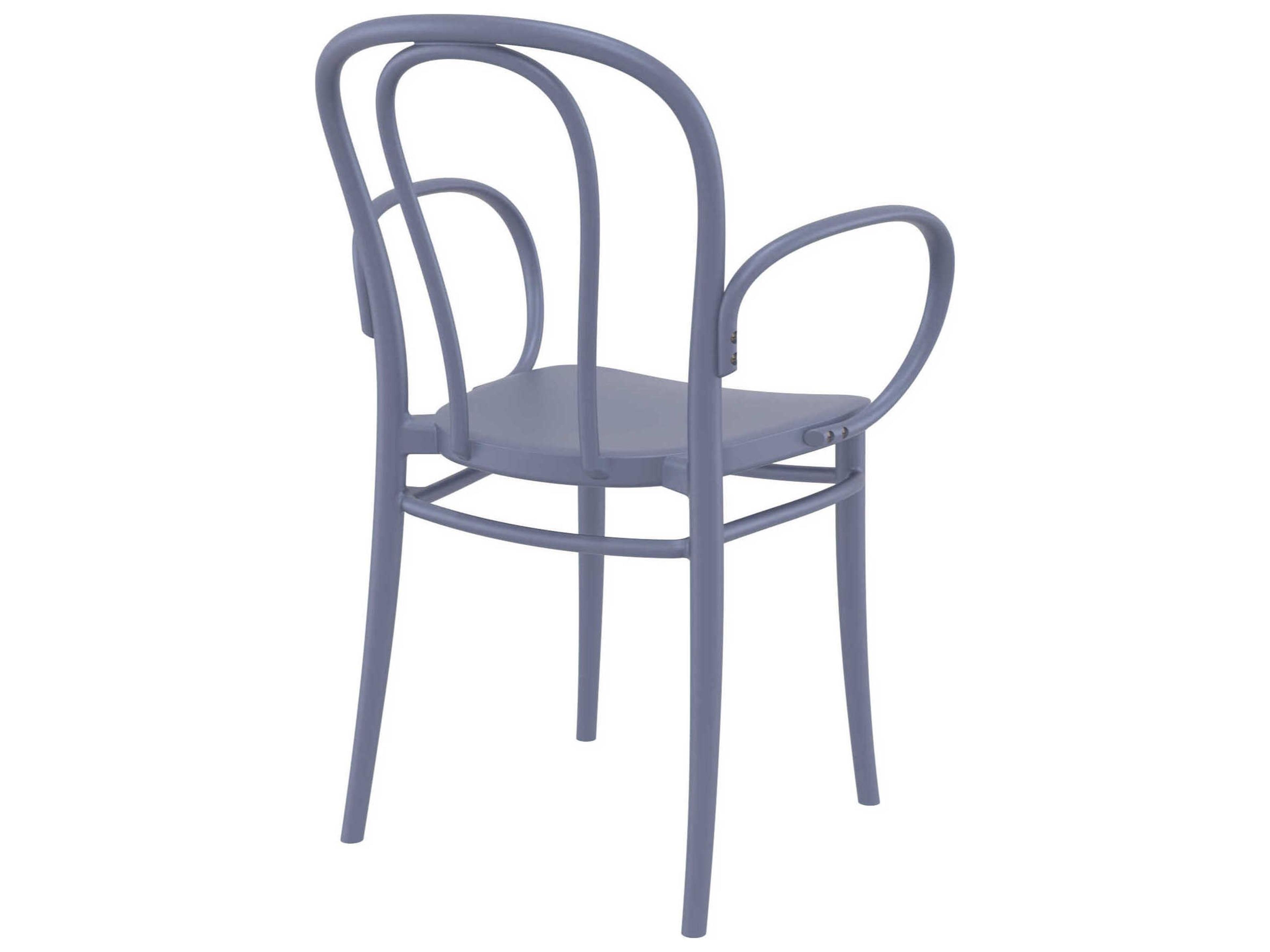 Compamia Victor Dark Gray Resin Dining Chair