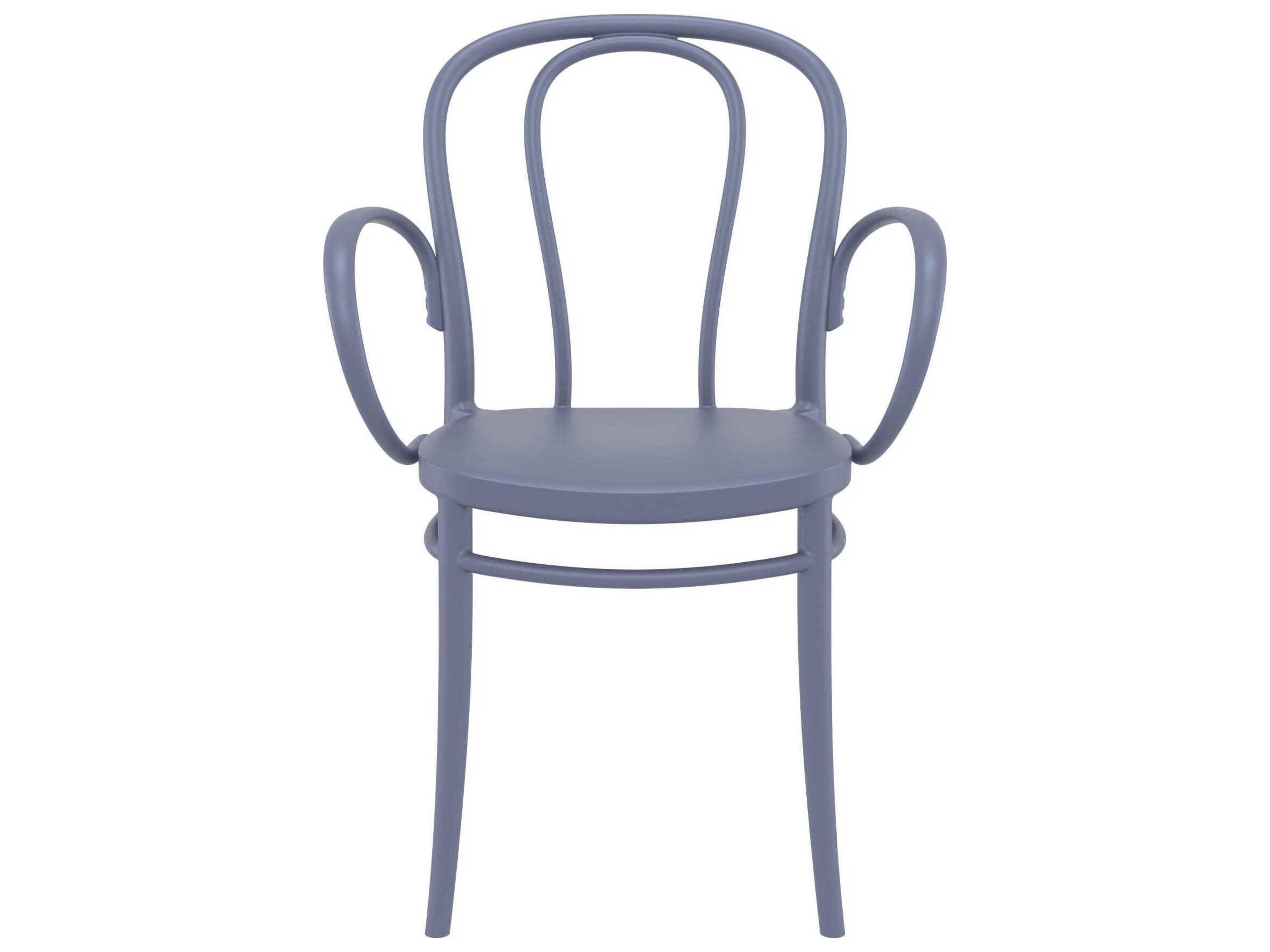 Compamia Victor Dark Gray Resin Dining Chair