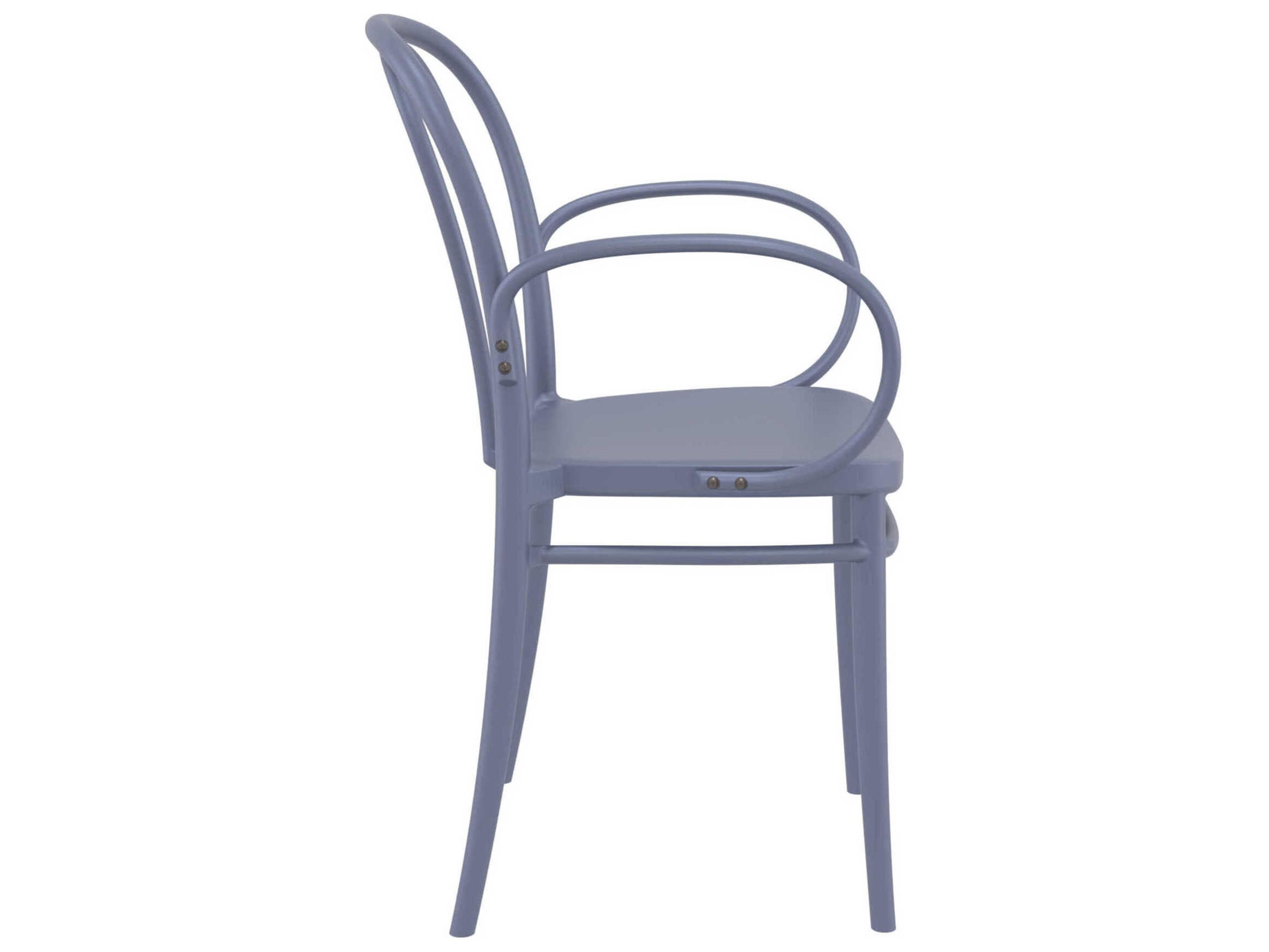 Compamia Victor Dark Gray Resin Dining Chair