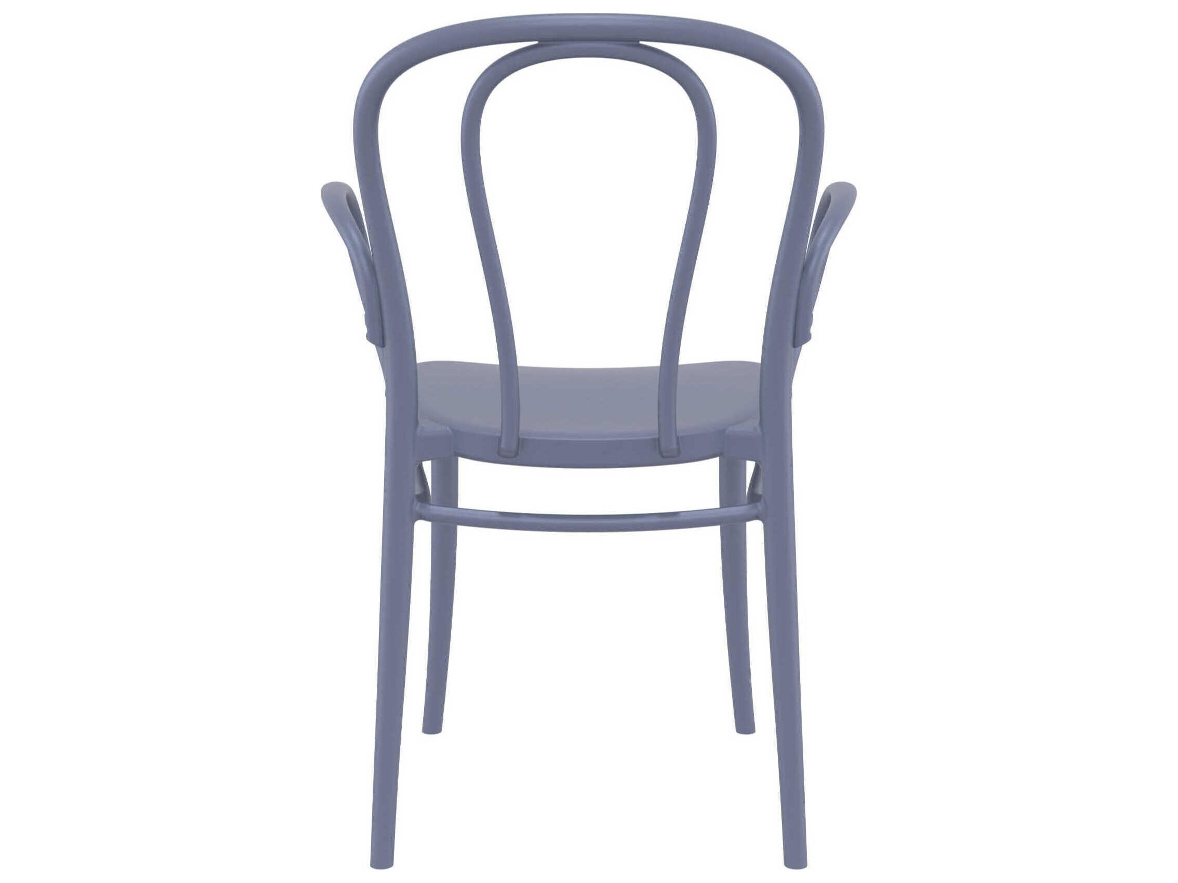 Compamia Victor Dark Gray Resin Dining Chair