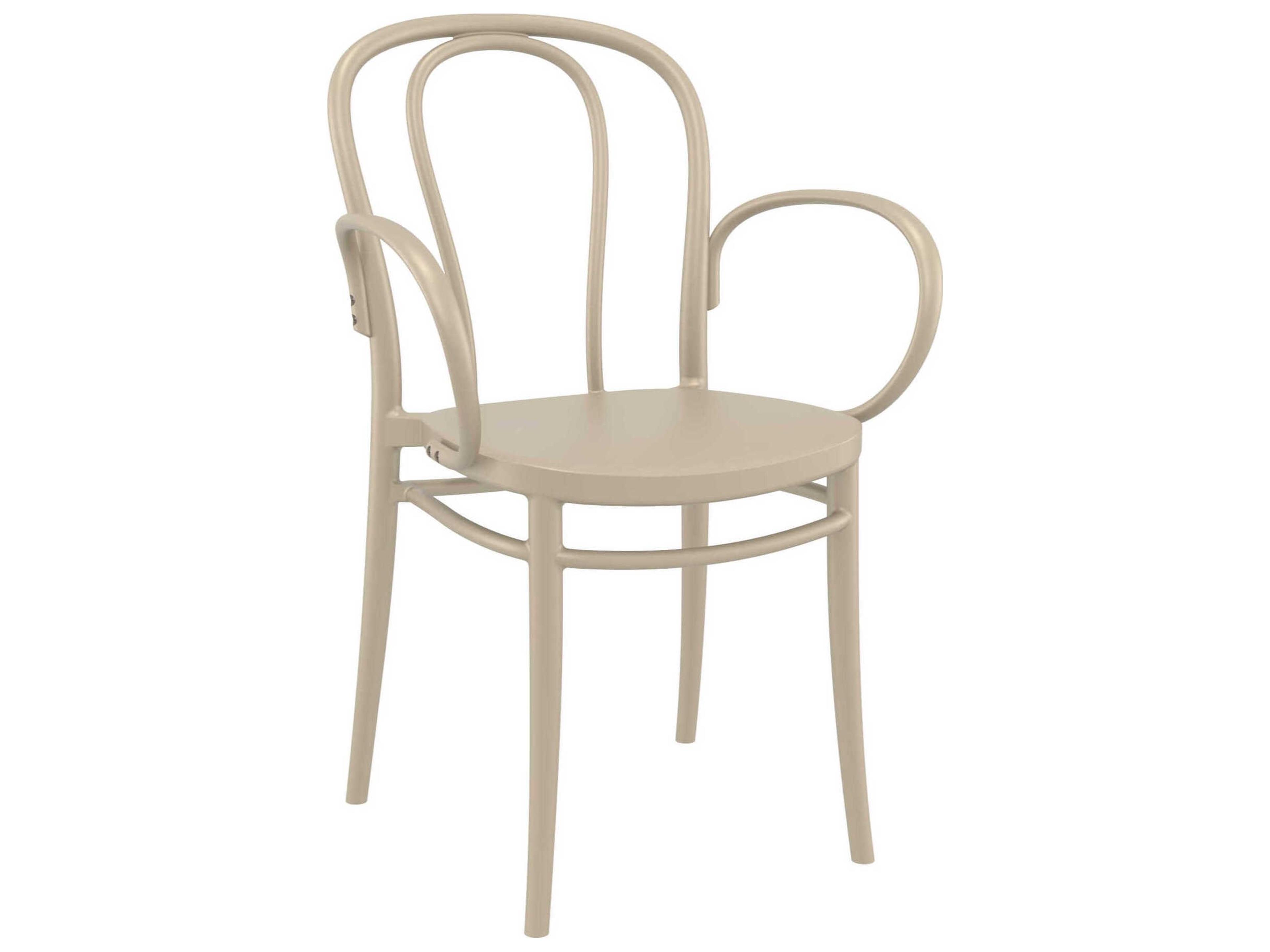 Victor Taupe Resin Dining Chair