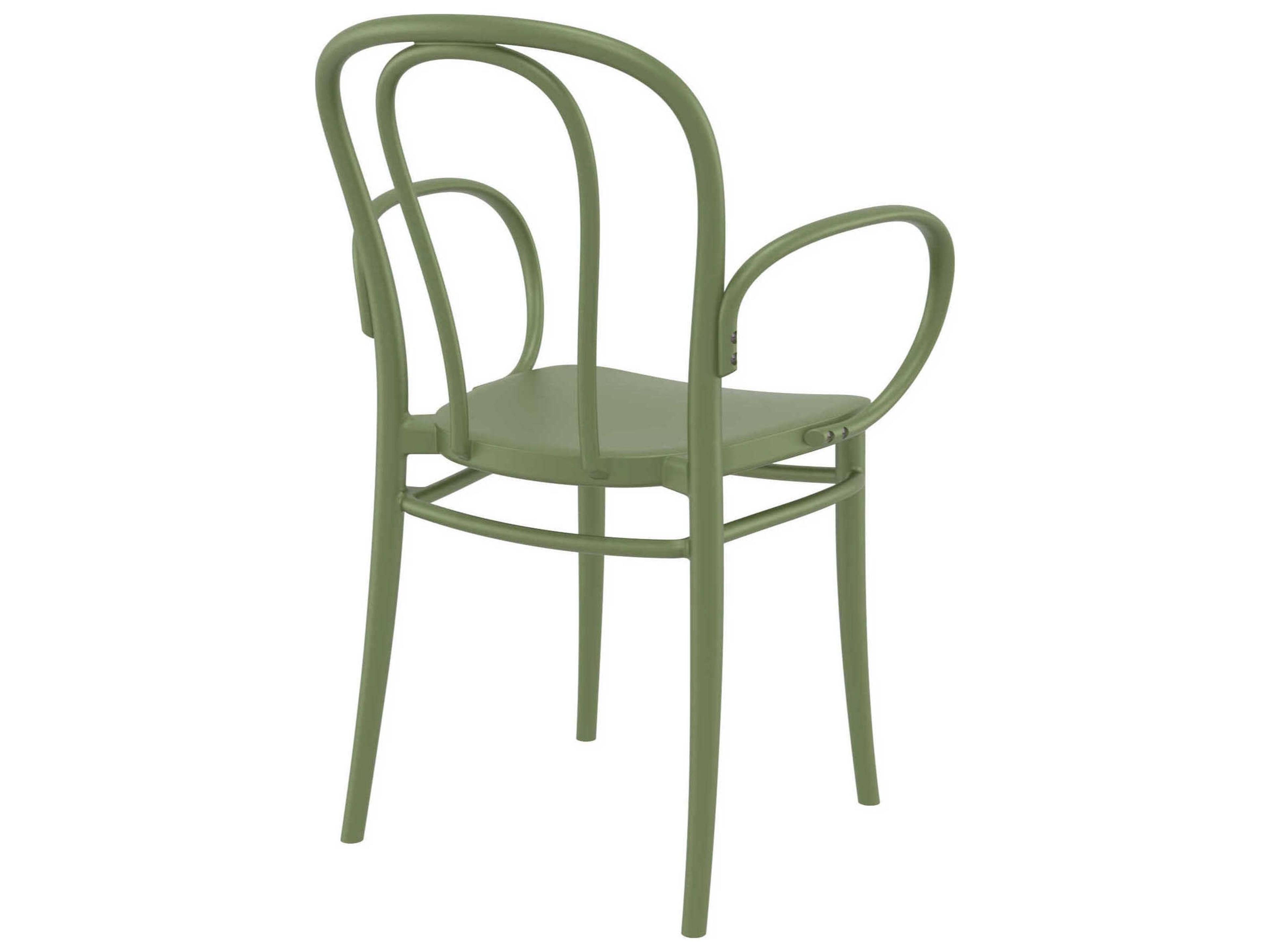 Compamia Victor Olive Green Resin Dining Chair