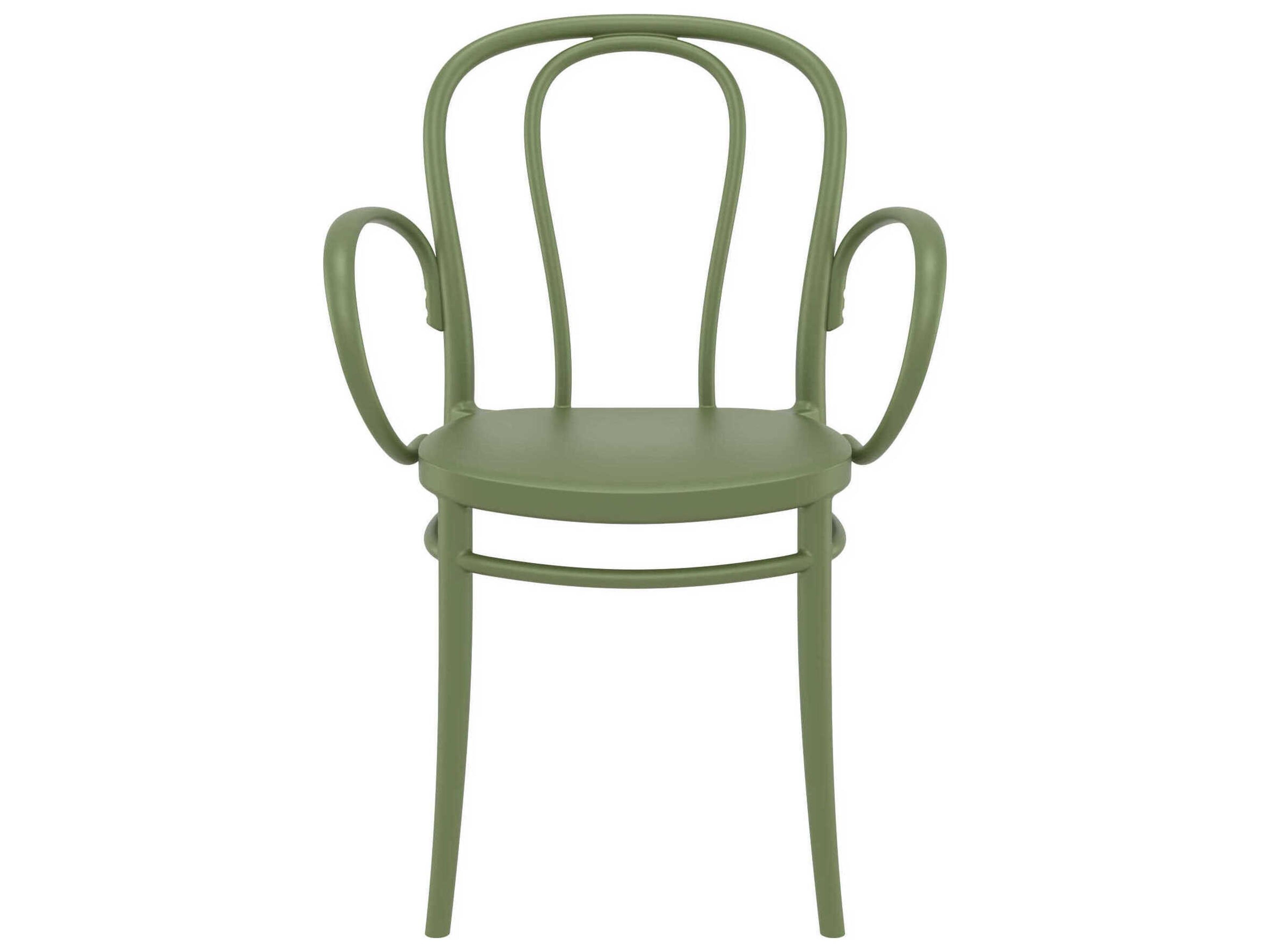 Compamia Victor Olive Green Resin Dining Chair
