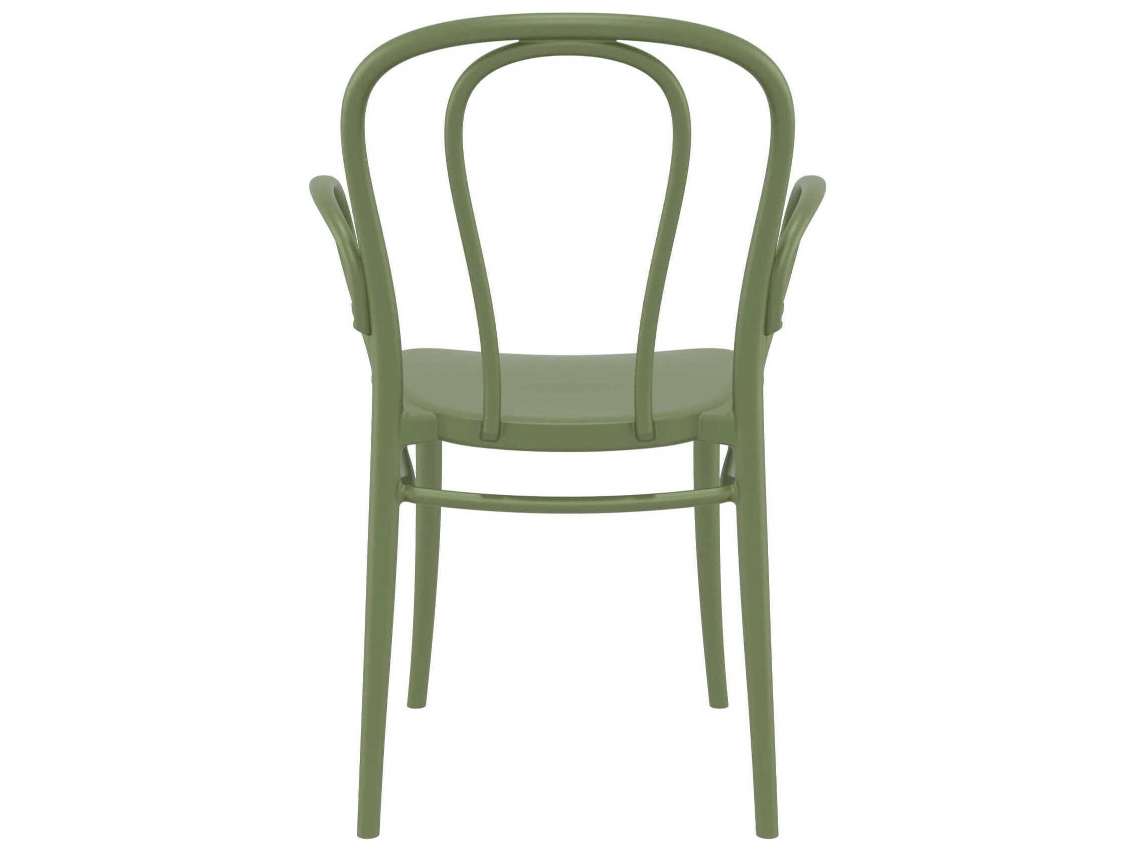 Compamia Victor Olive Green Resin Dining Chair