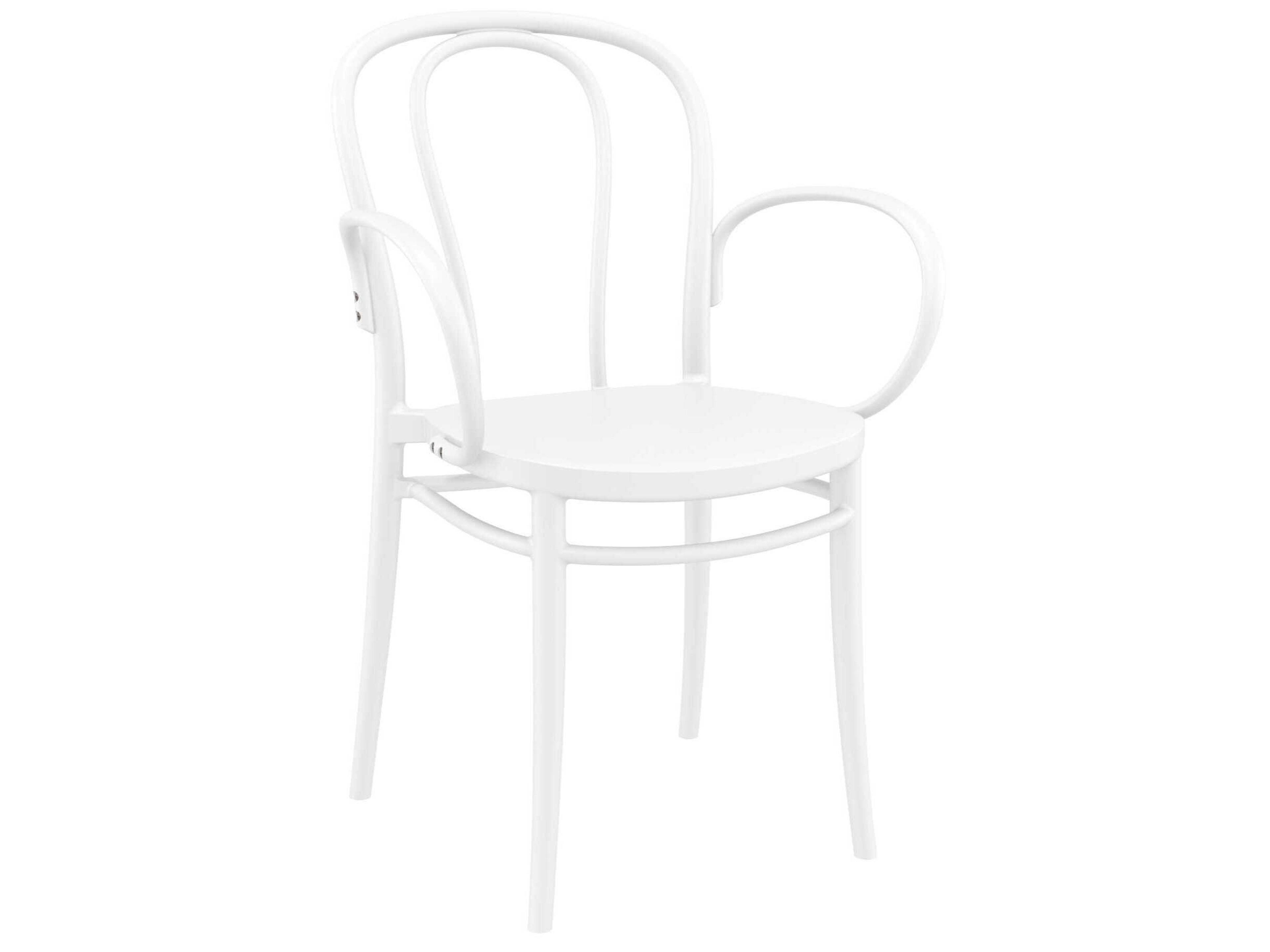 Victor White Resin Dining Chair