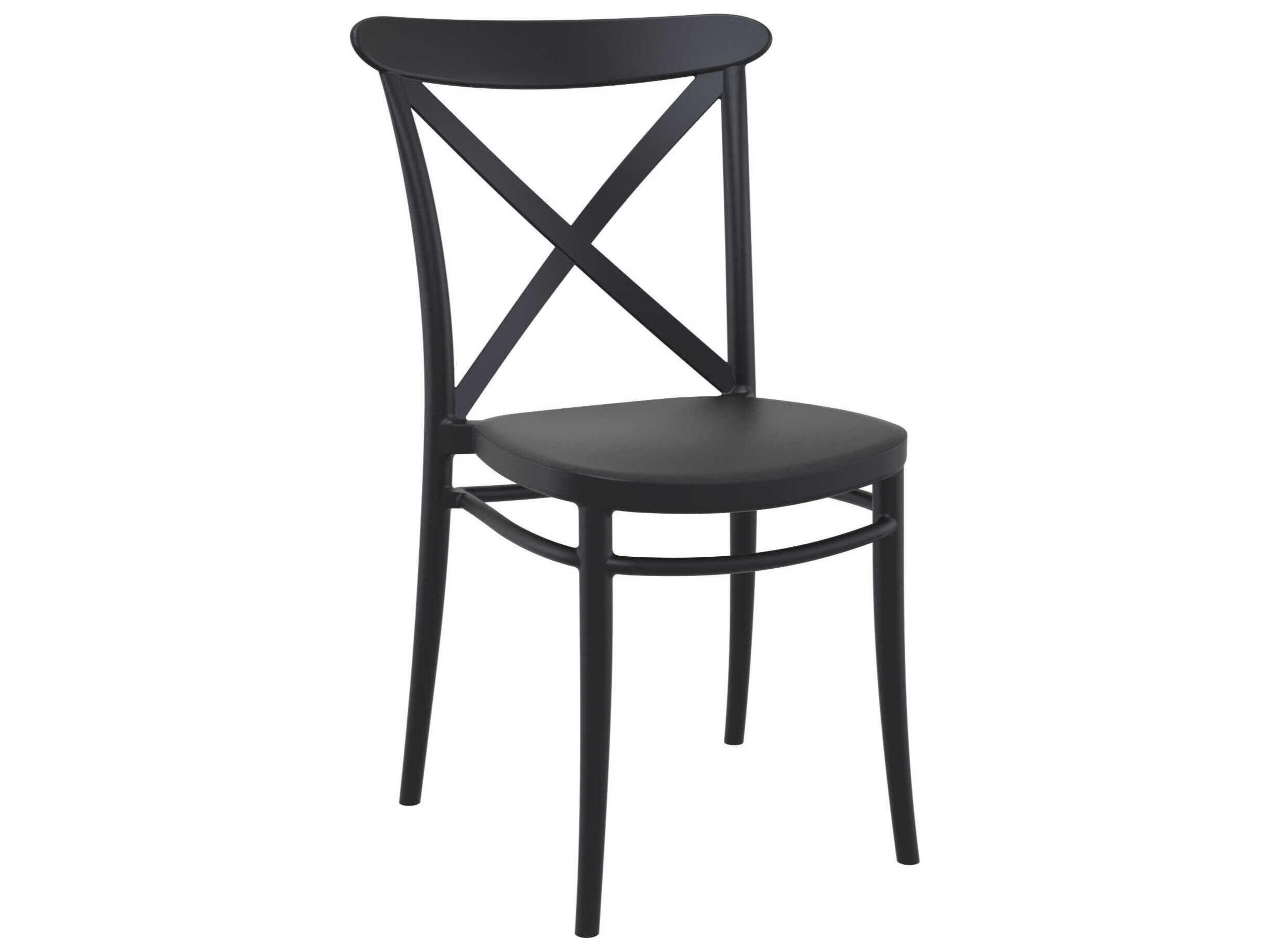 Cross Black Resin Dining Chair