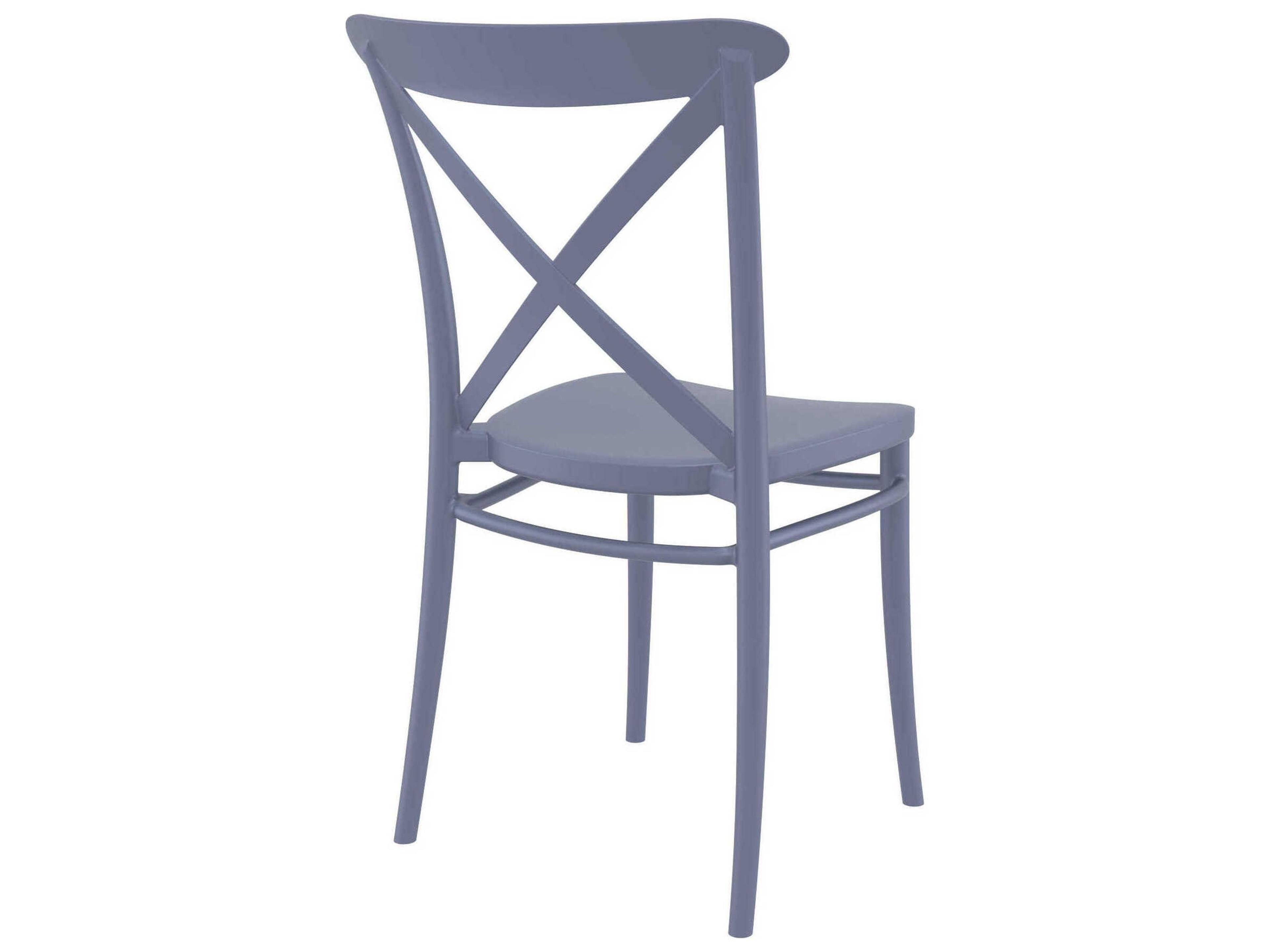 Compamia Cross Dark Gray Resin Dining Chair