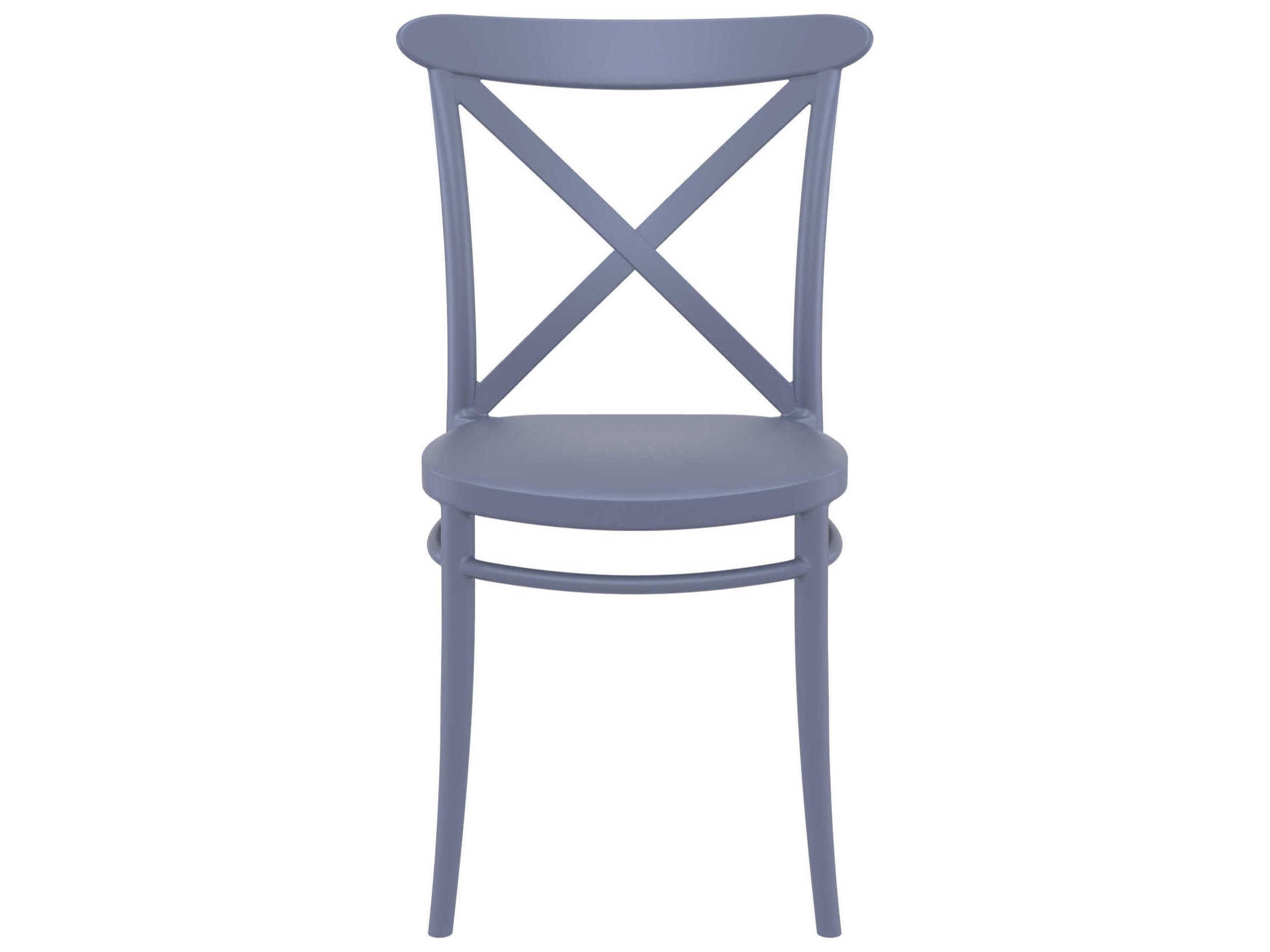 Compamia Cross Dark Gray Resin Dining Chair