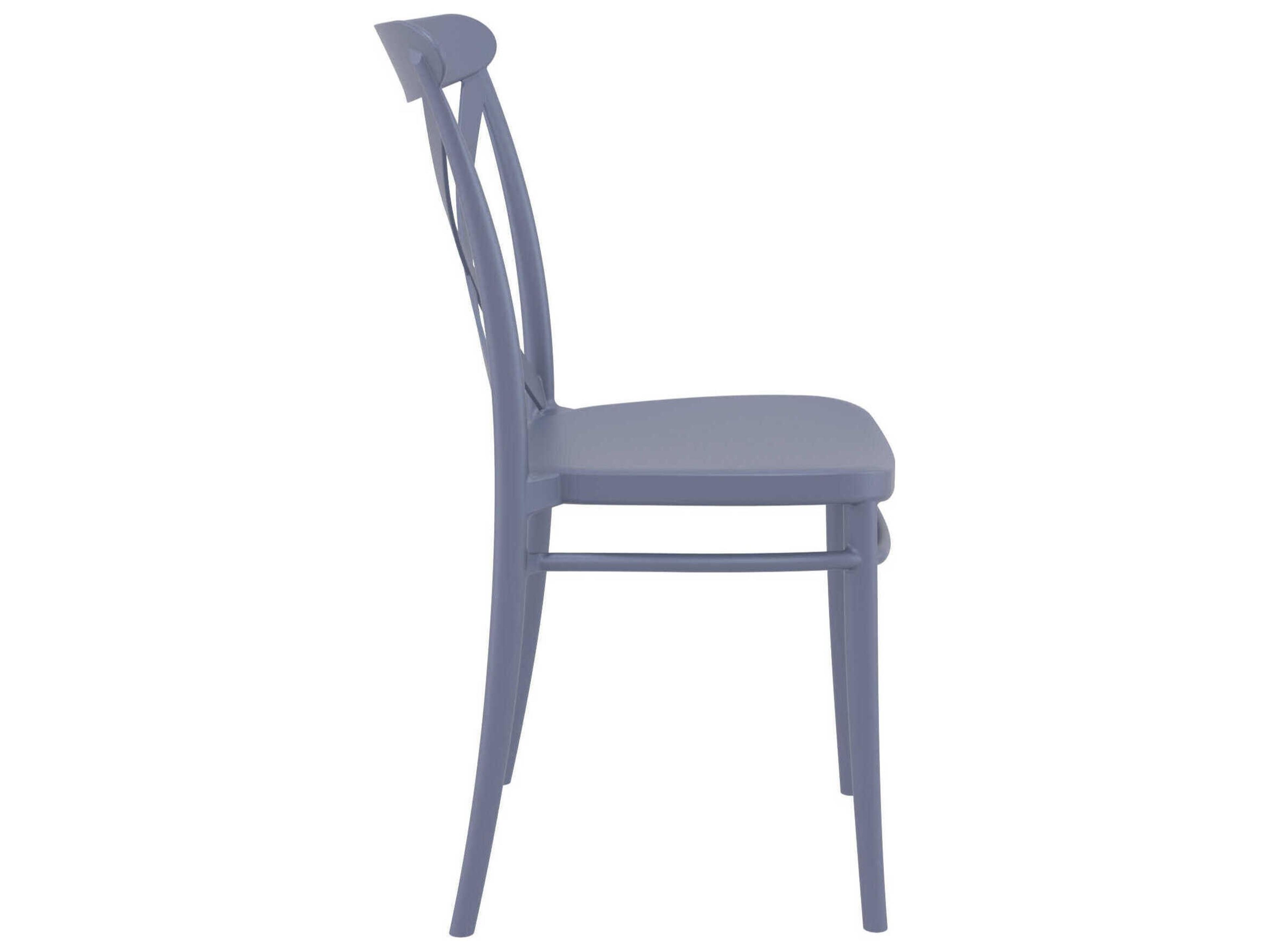 Compamia Cross Dark Gray Resin Dining Chair
