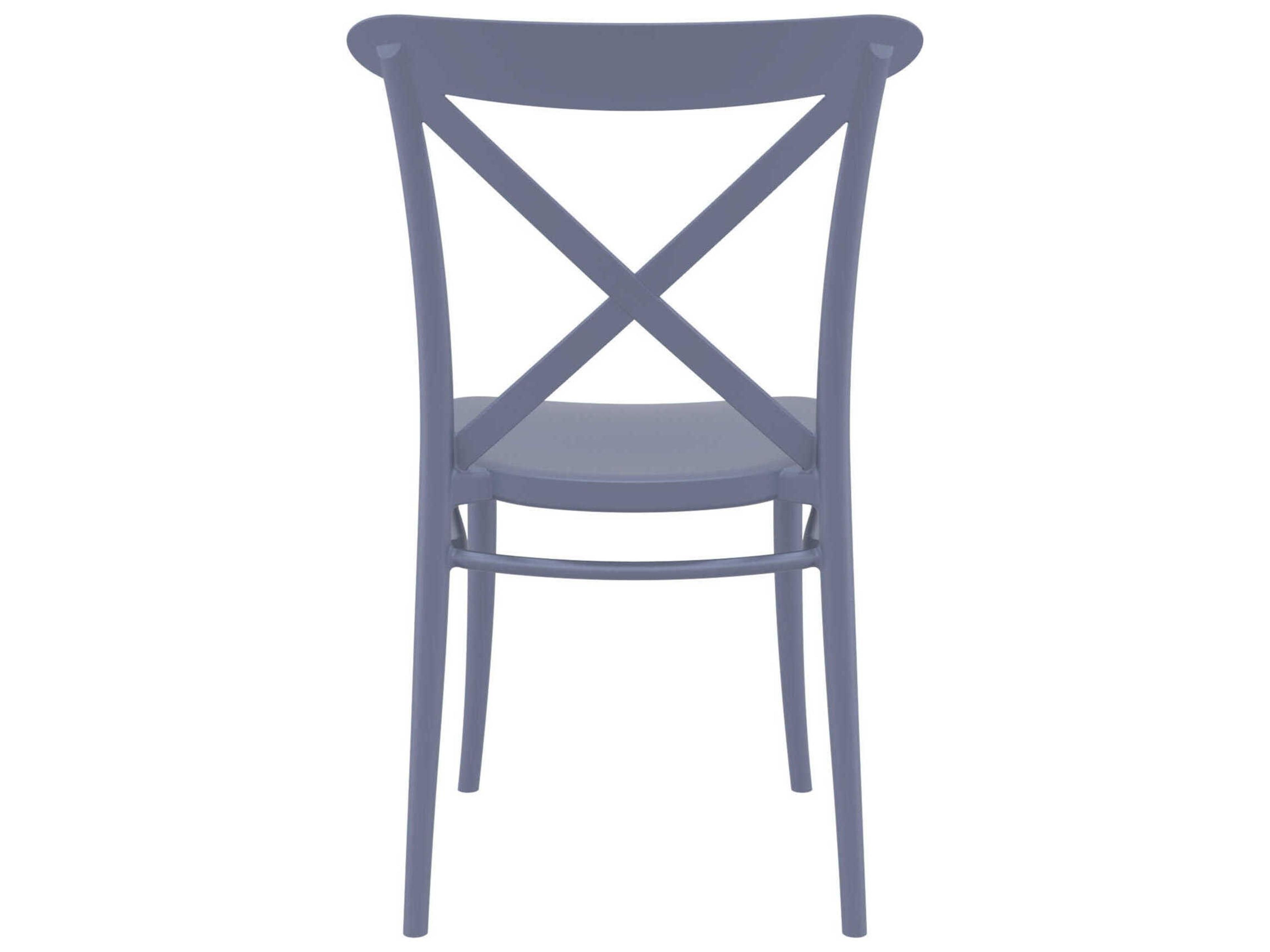 Compamia Cross Dark Gray Resin Dining Chair
