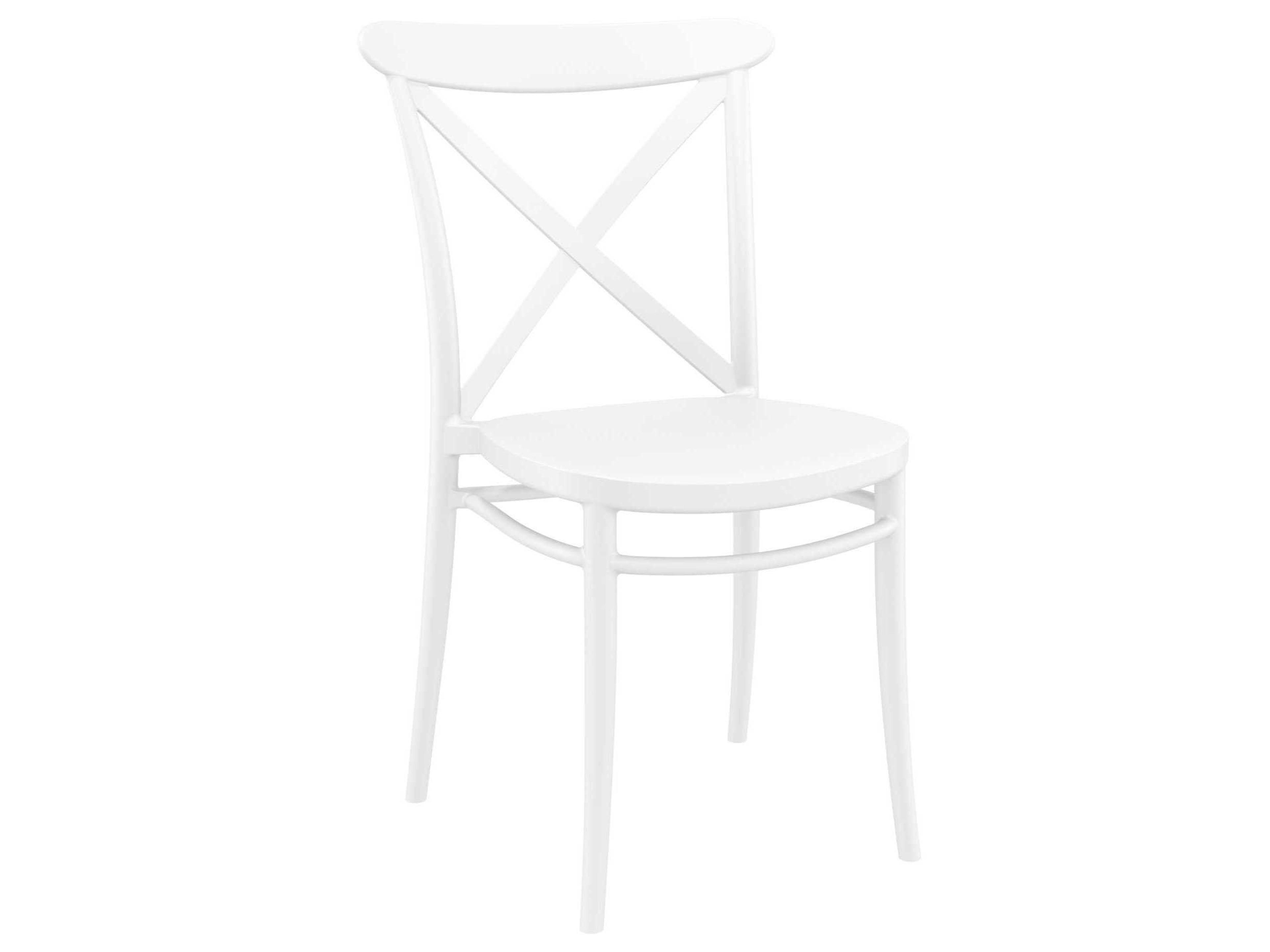 Cross White Resin Dining Chair