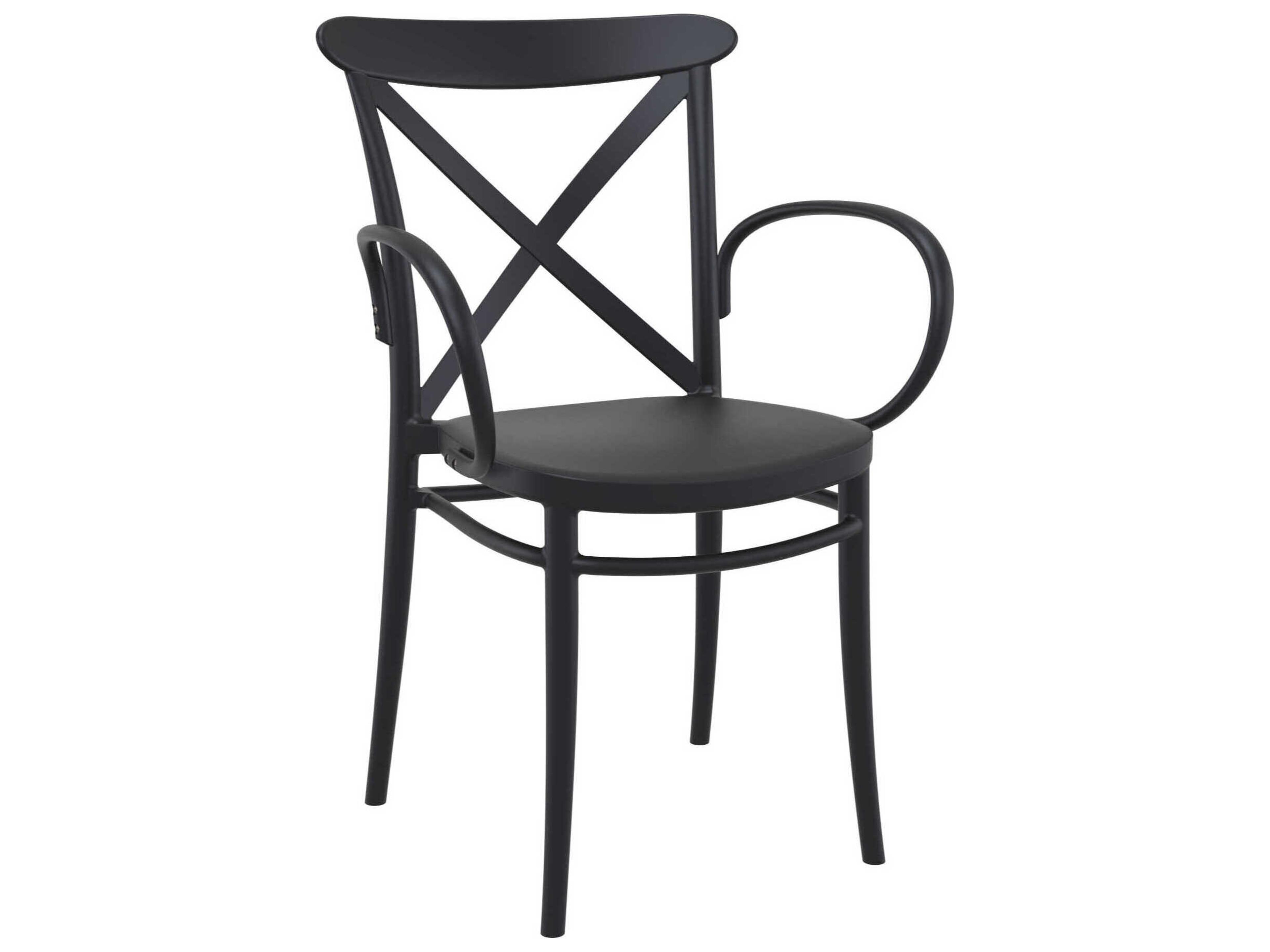 Compamia Cross Black Polypropylene Dining Set