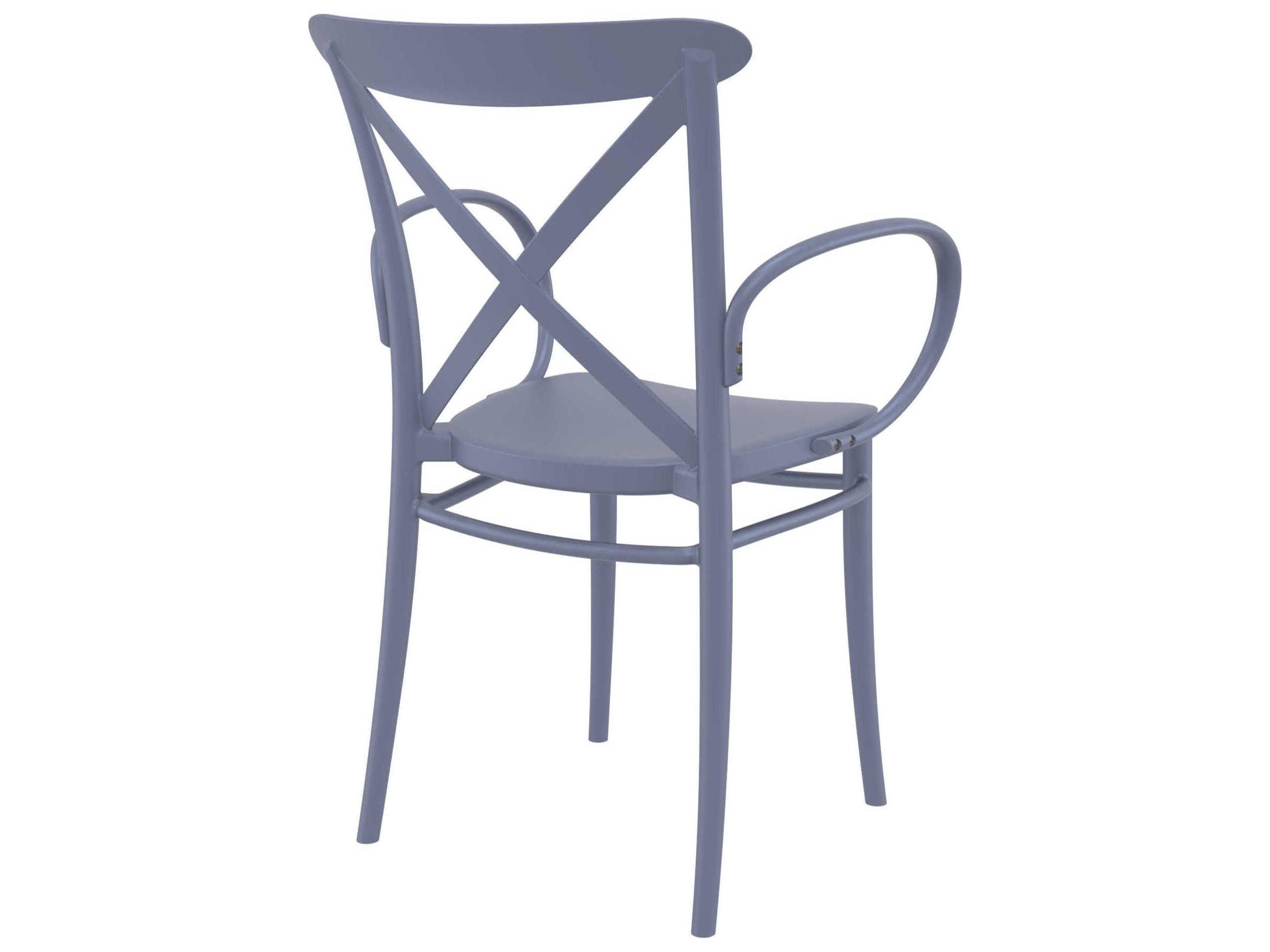 Compamia Cross Dark Gray Resin Dining Chair