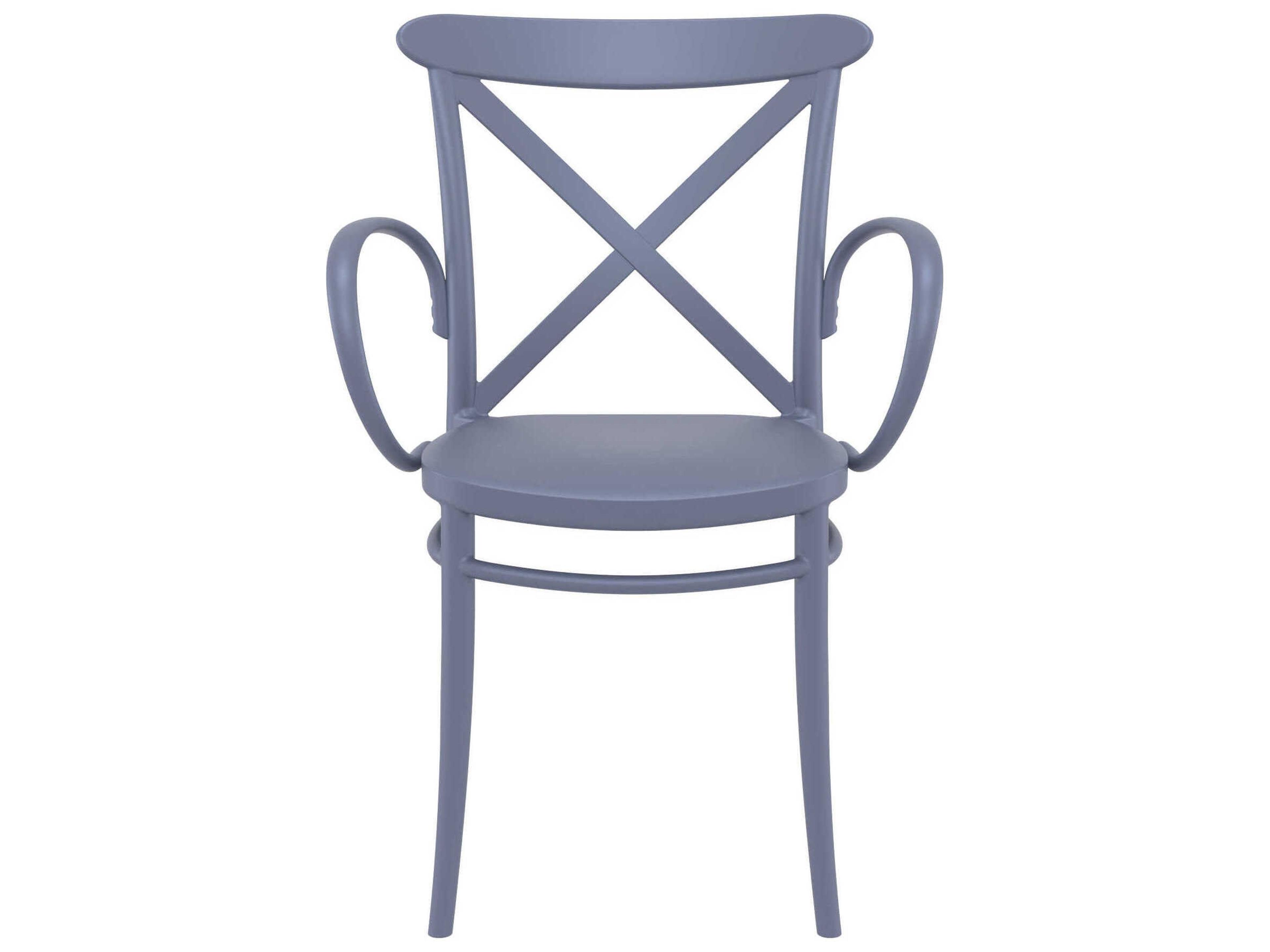 Compamia Cross Dark Gray Resin Dining Chair
