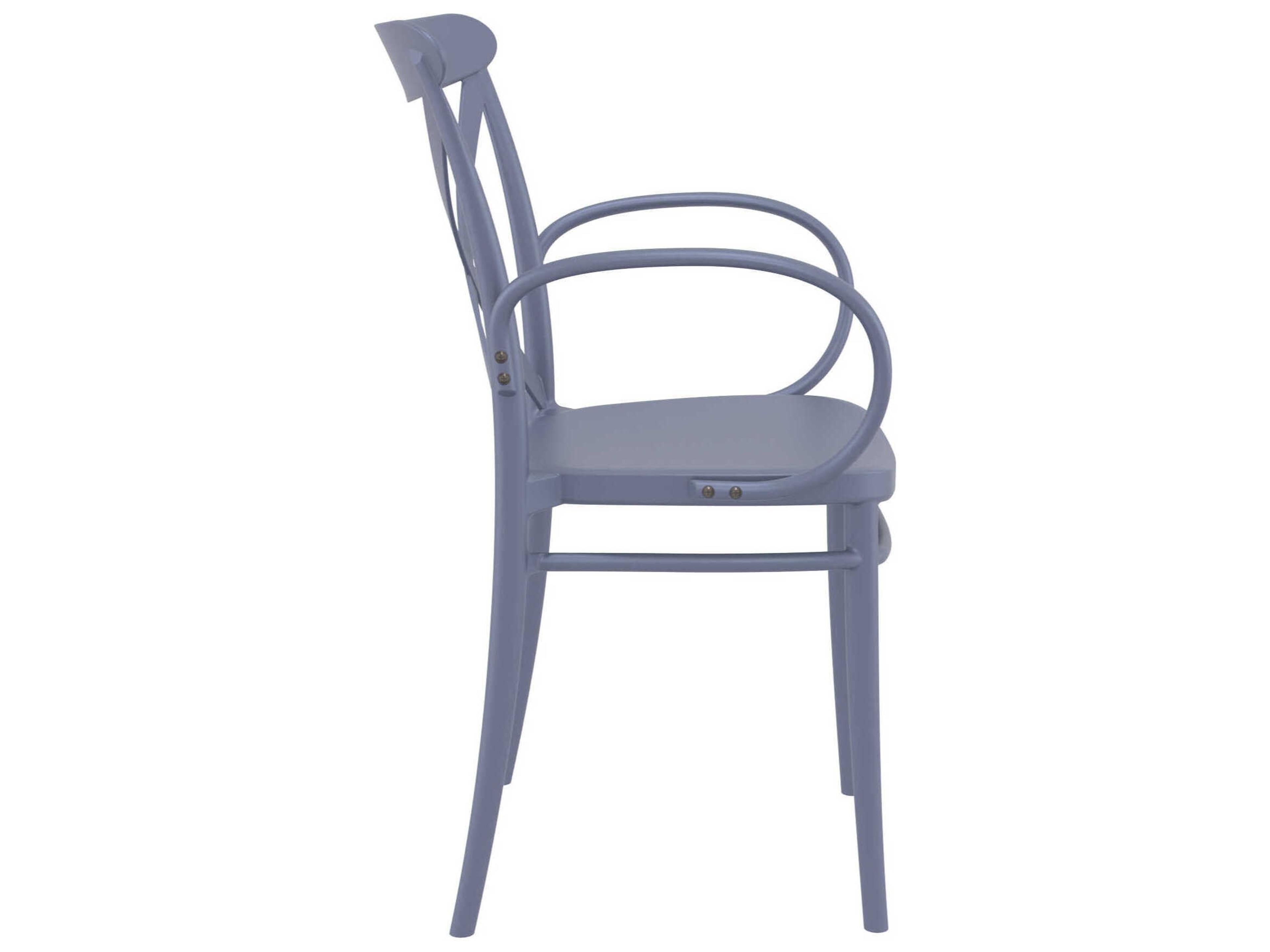 Compamia Cross Dark Gray Resin Dining Chair