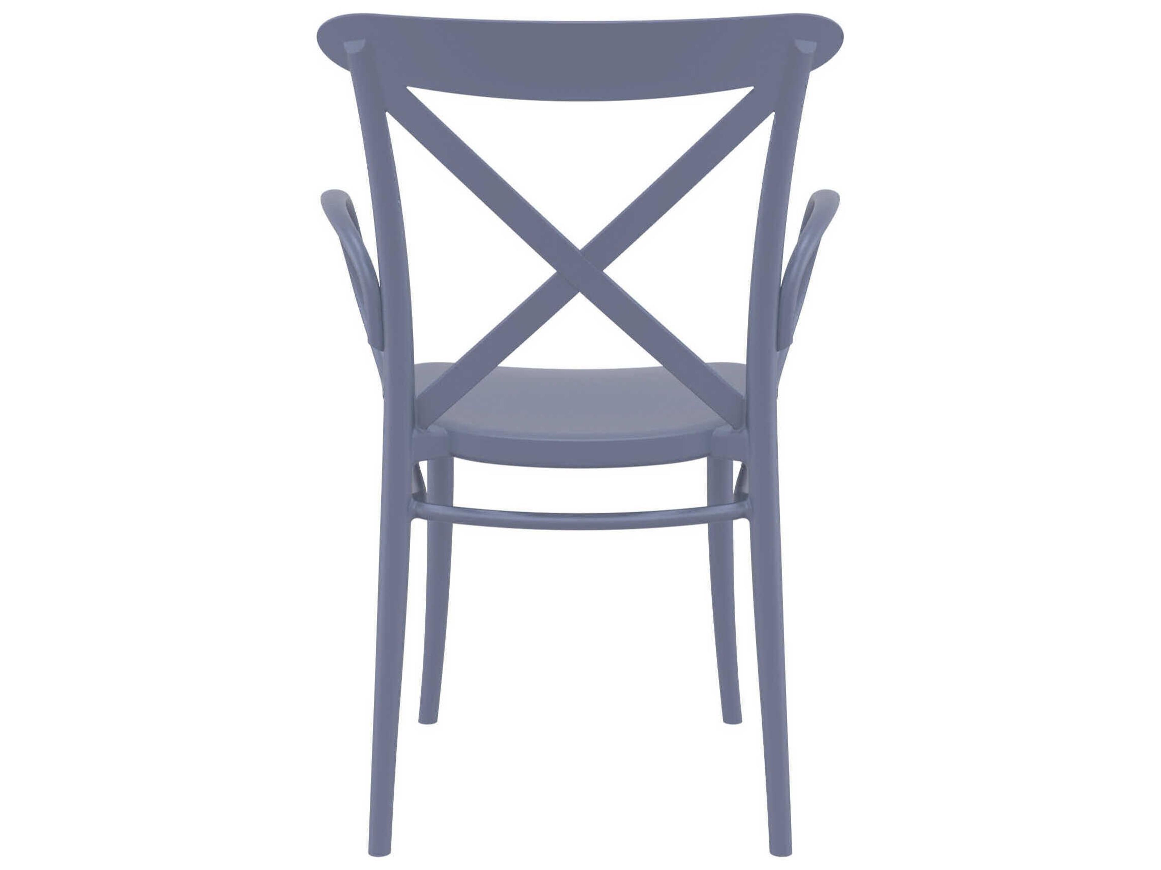 Compamia Cross Dark Gray Resin Dining Chair