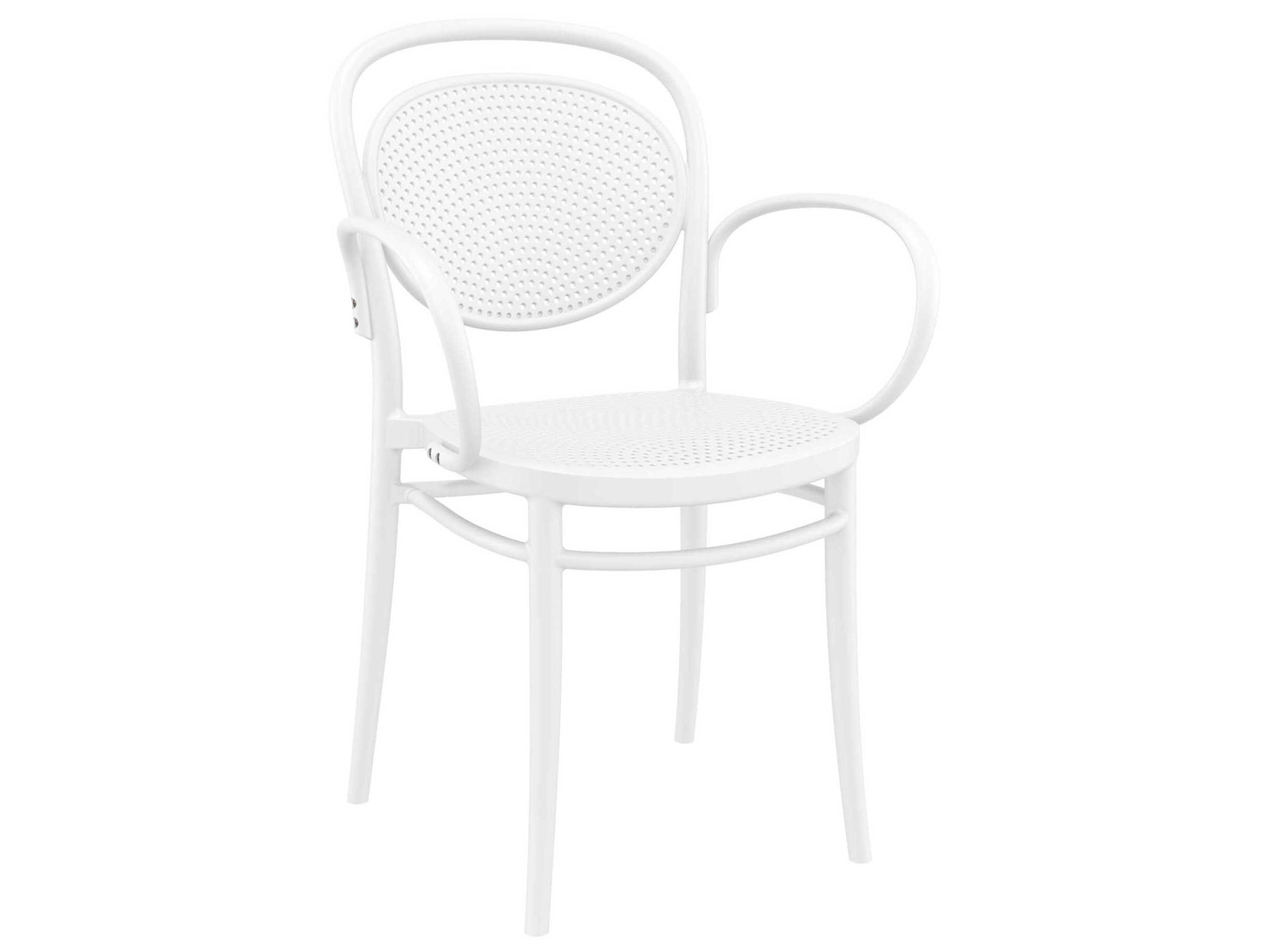 Marcel White Polypropylene Dining Chair
