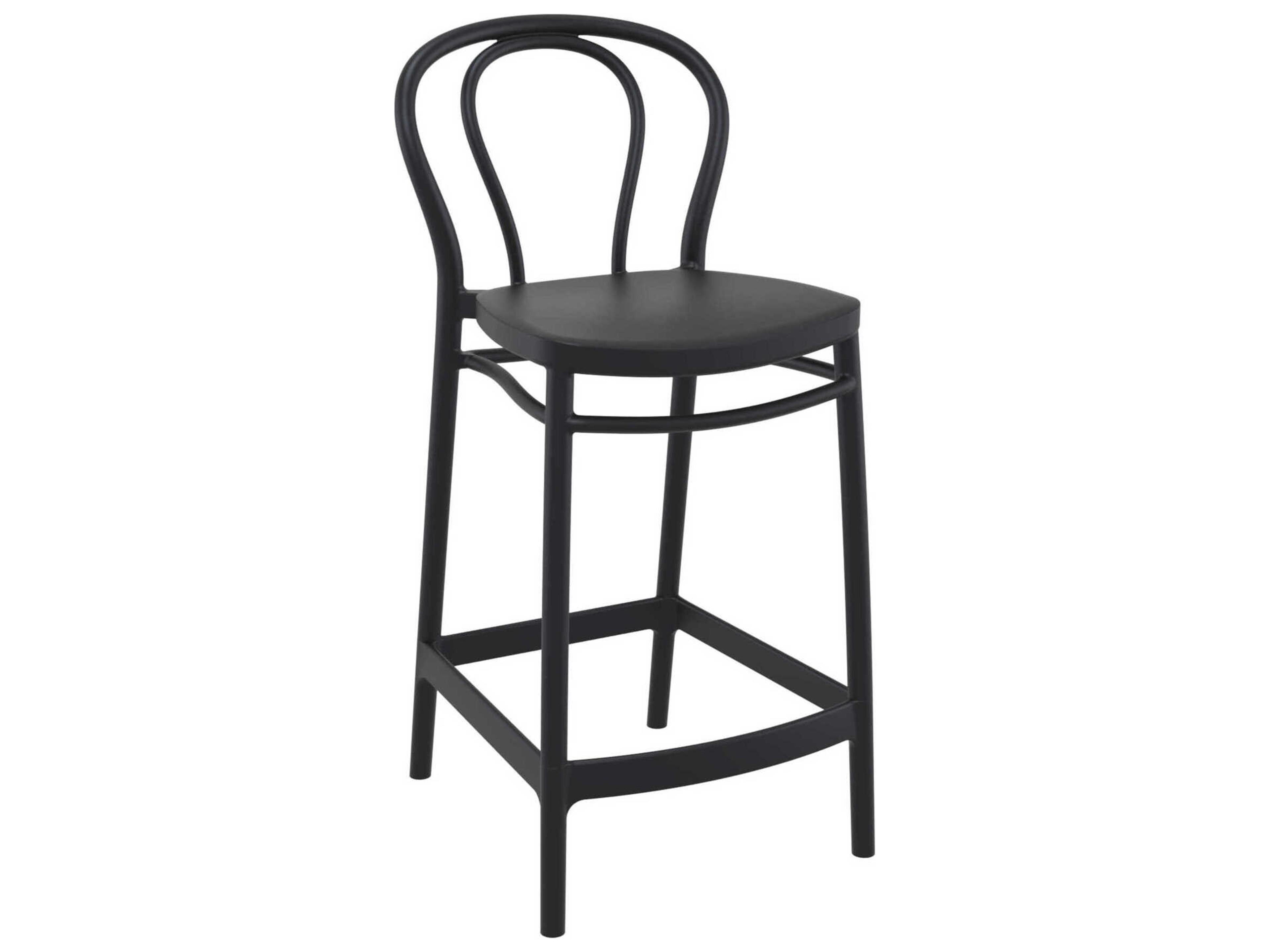 Victor Black Resin Counter Stool