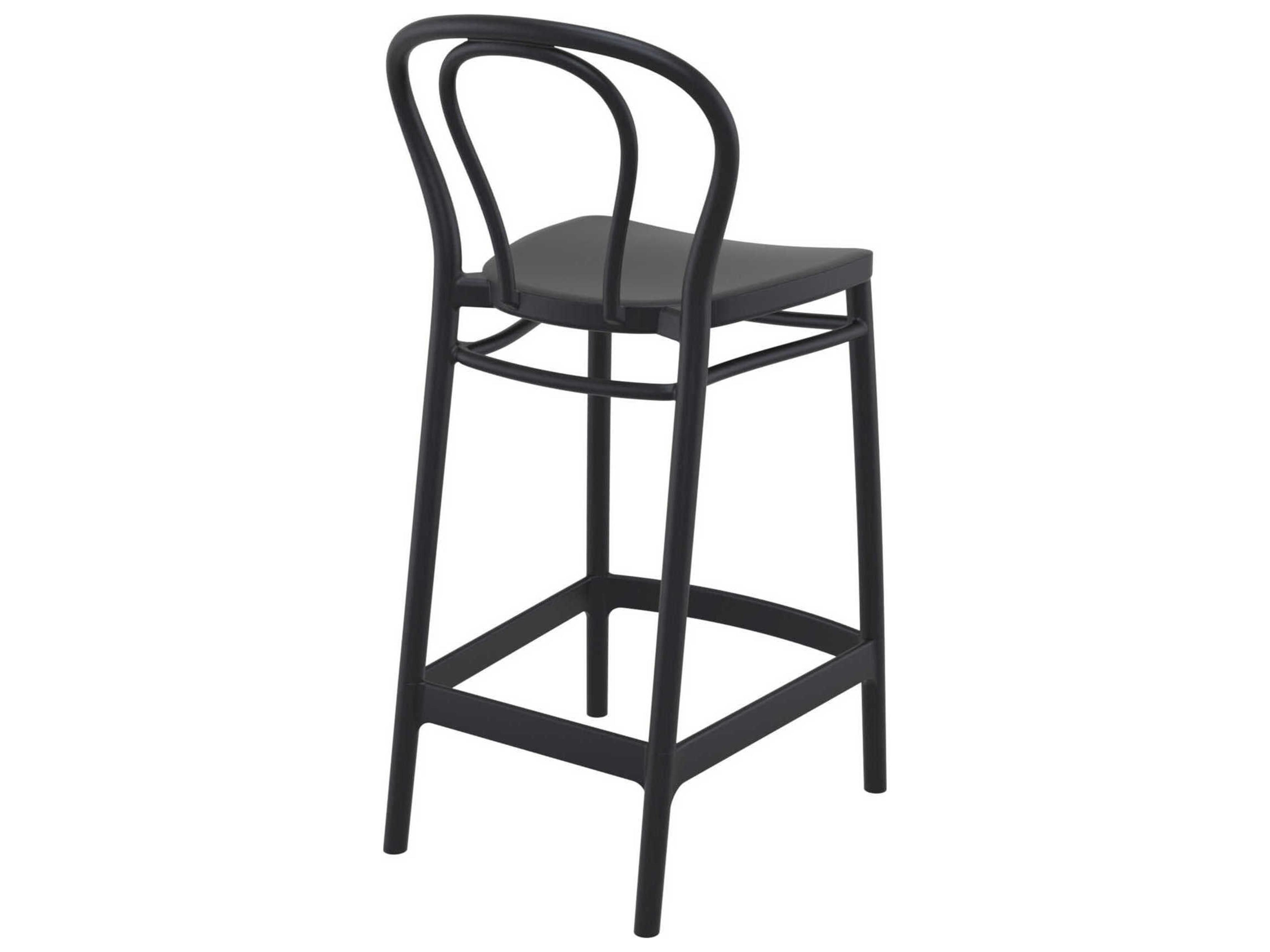 Compamia Victor Black Resin Counter Stool