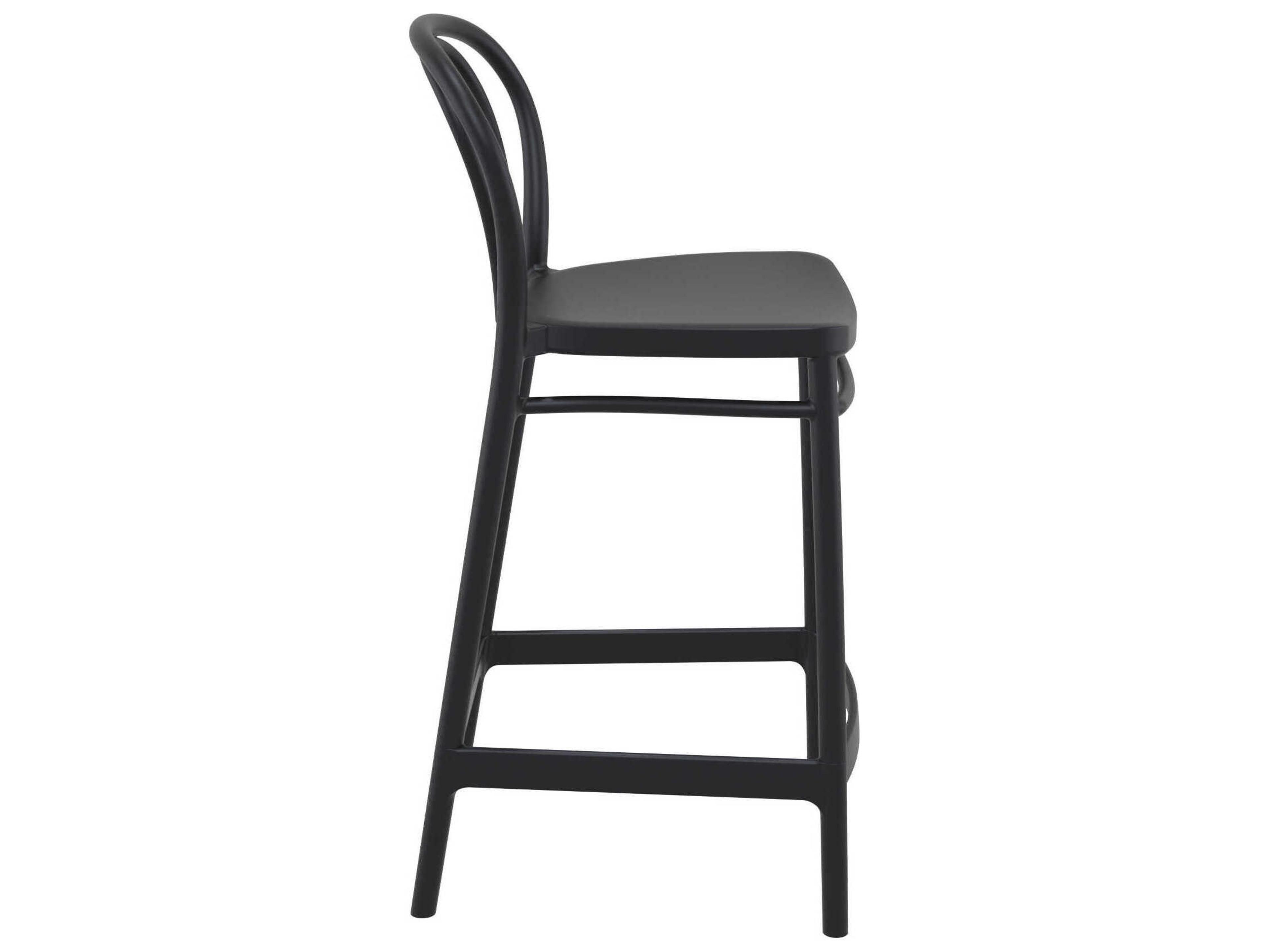 Compamia Victor Black Resin Counter Stool