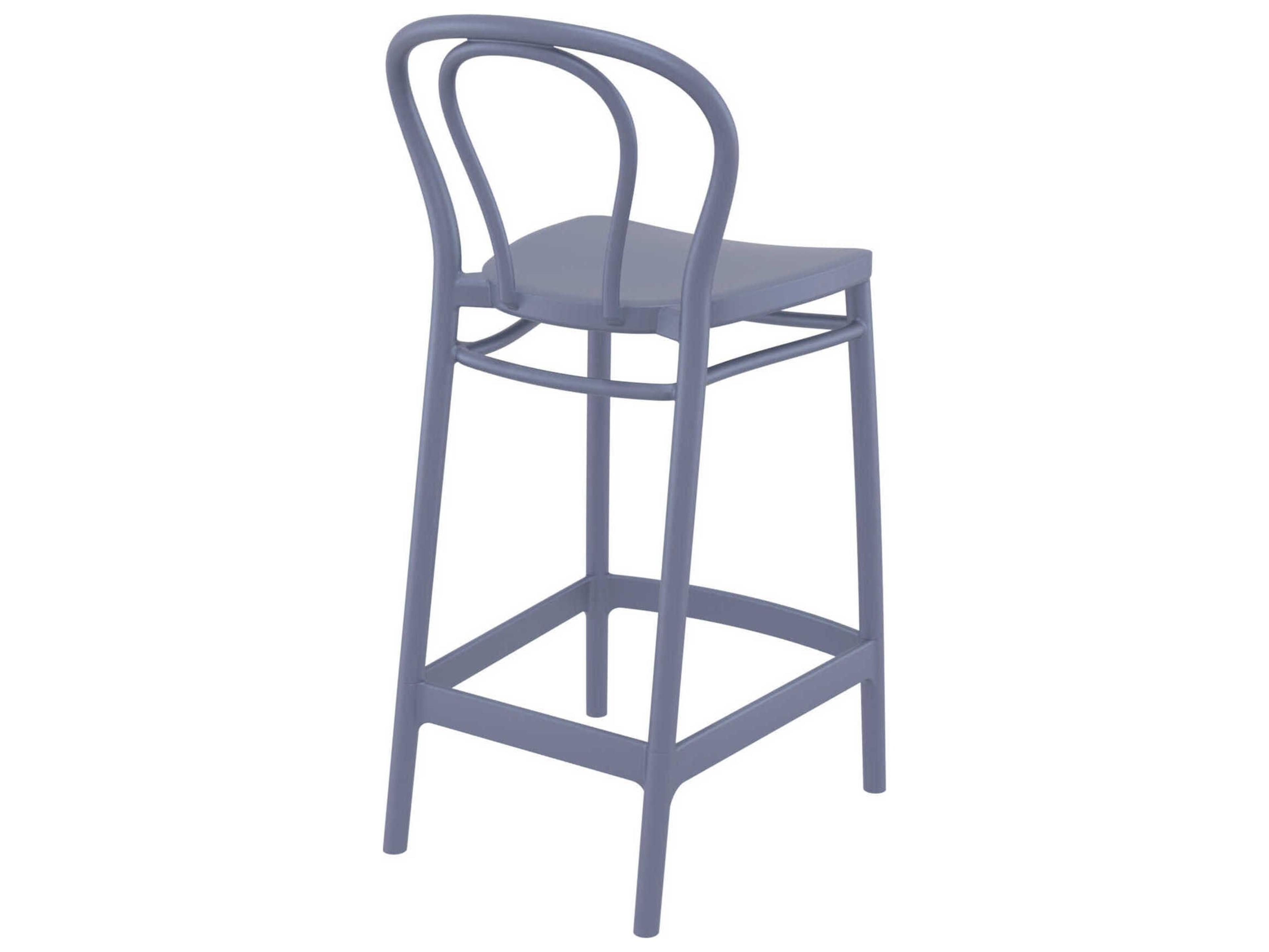Compamia Victor Dark Gray Resin Counter Stool