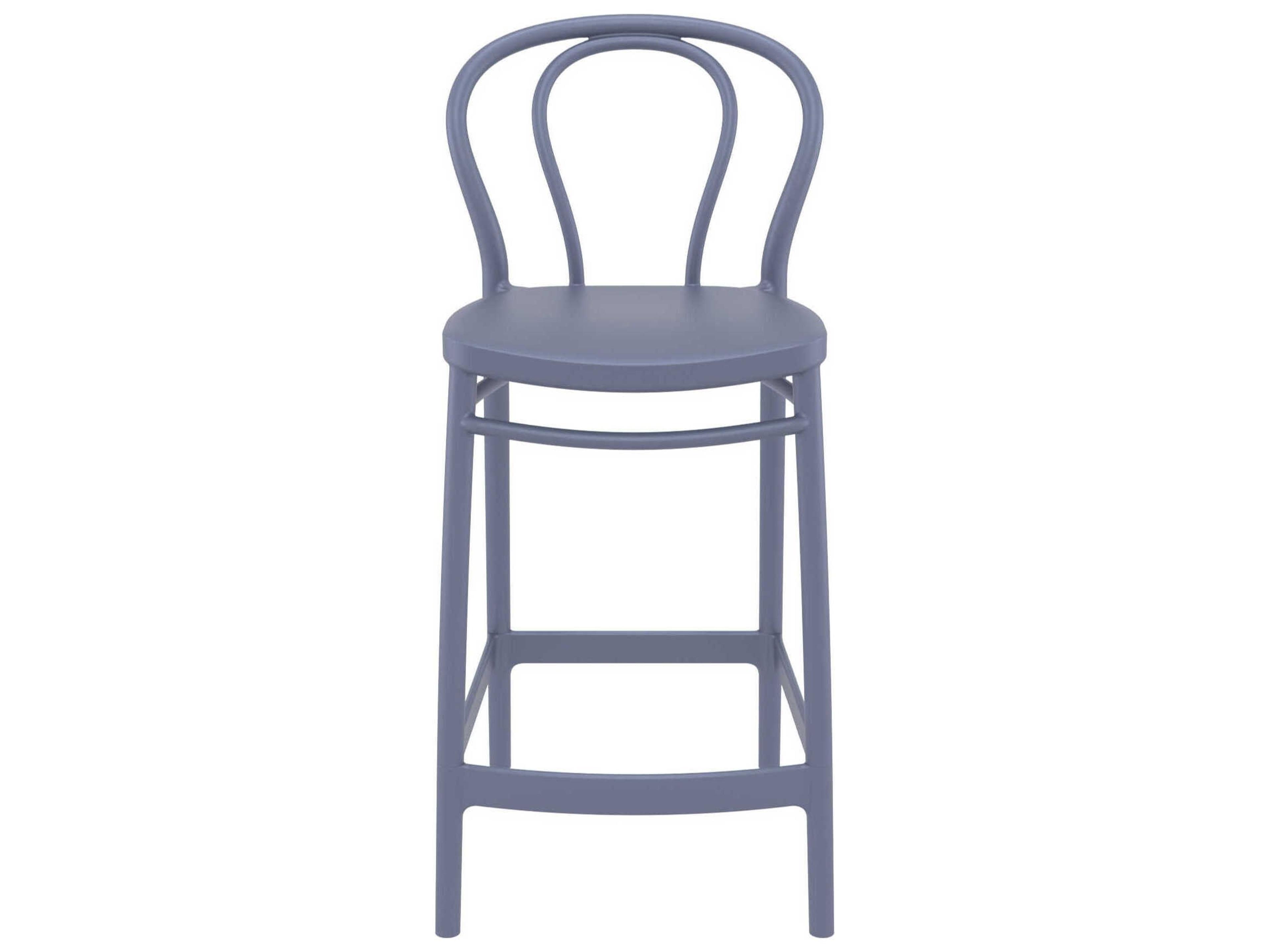 Compamia Victor Dark Gray Resin Counter Stool
