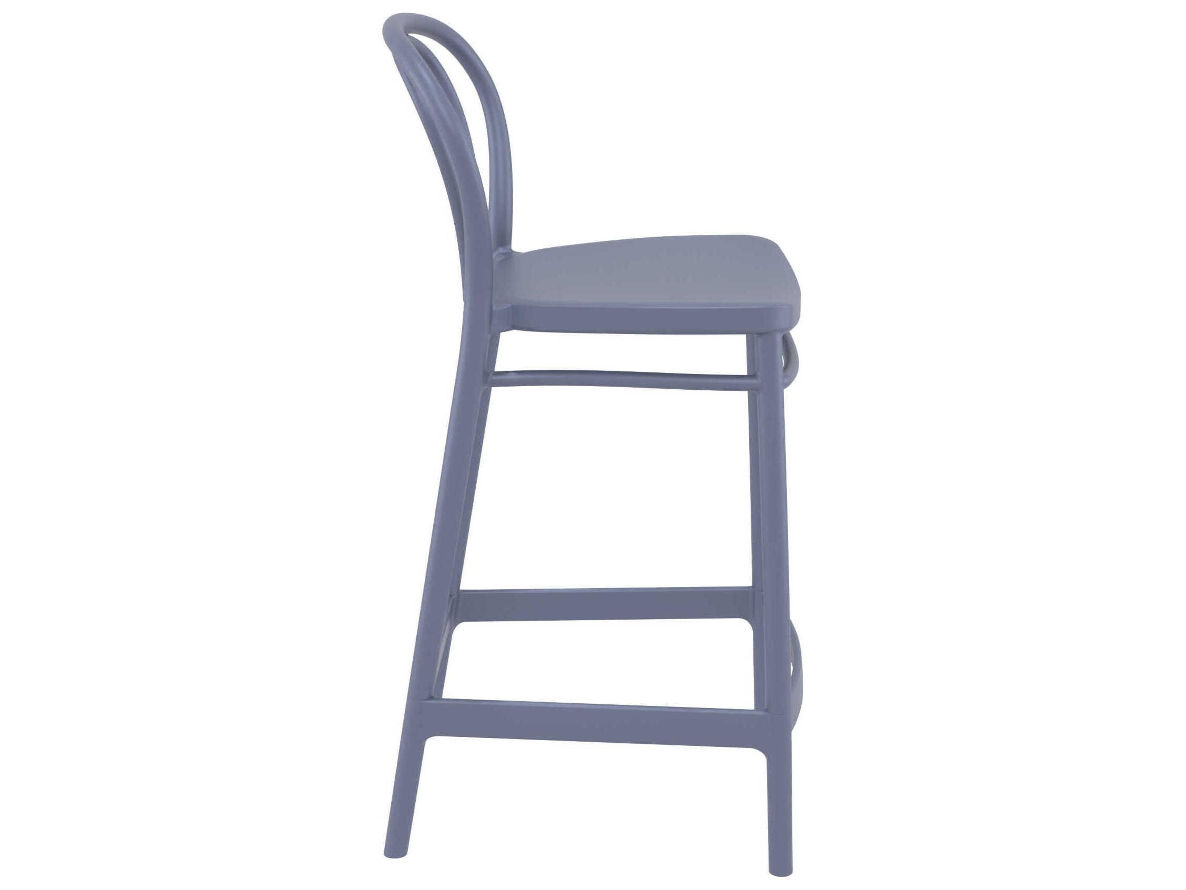 Compamia Victor Dark Gray Resin Counter Stool
