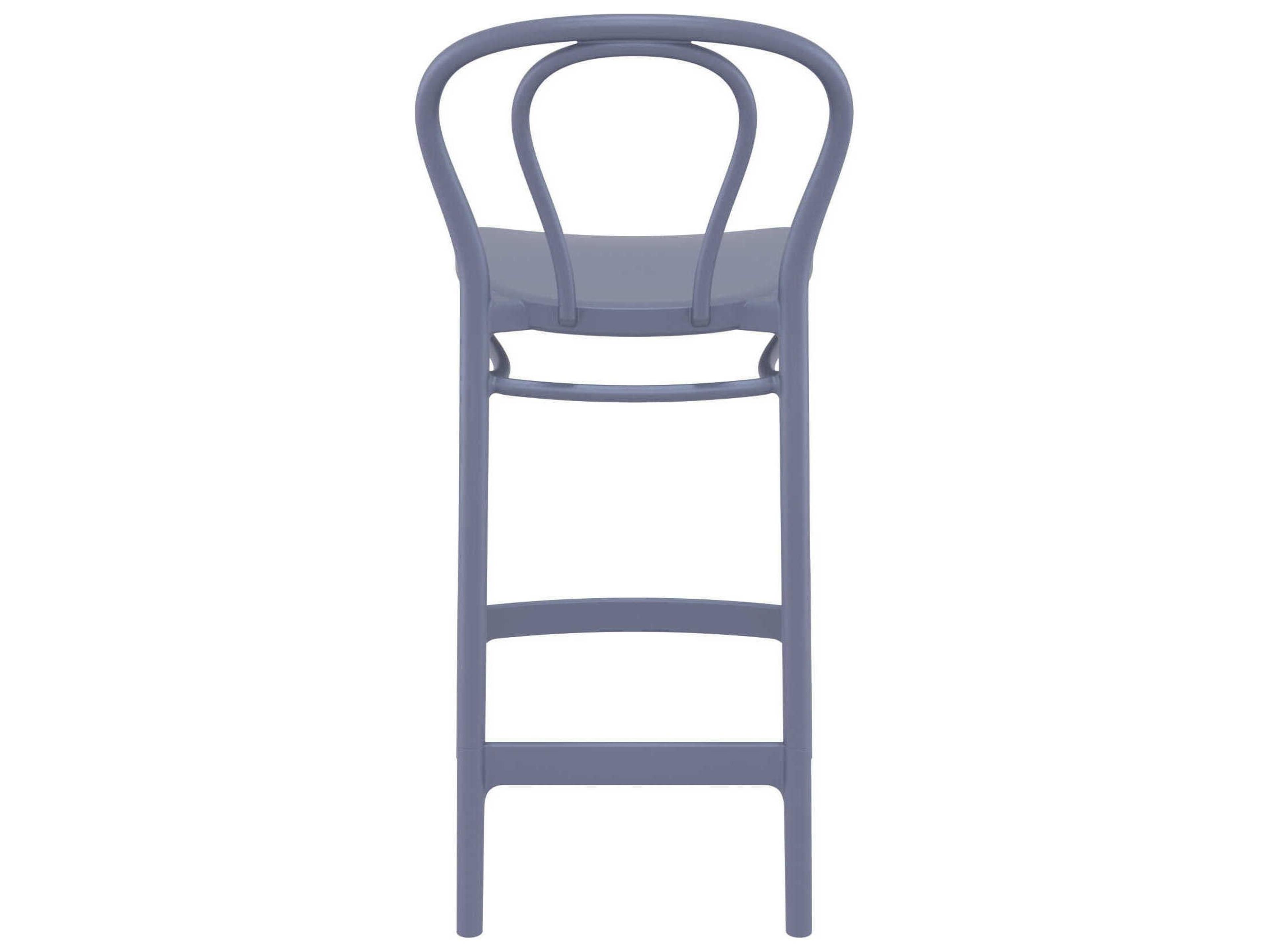 Compamia Victor Dark Gray Resin Counter Stool