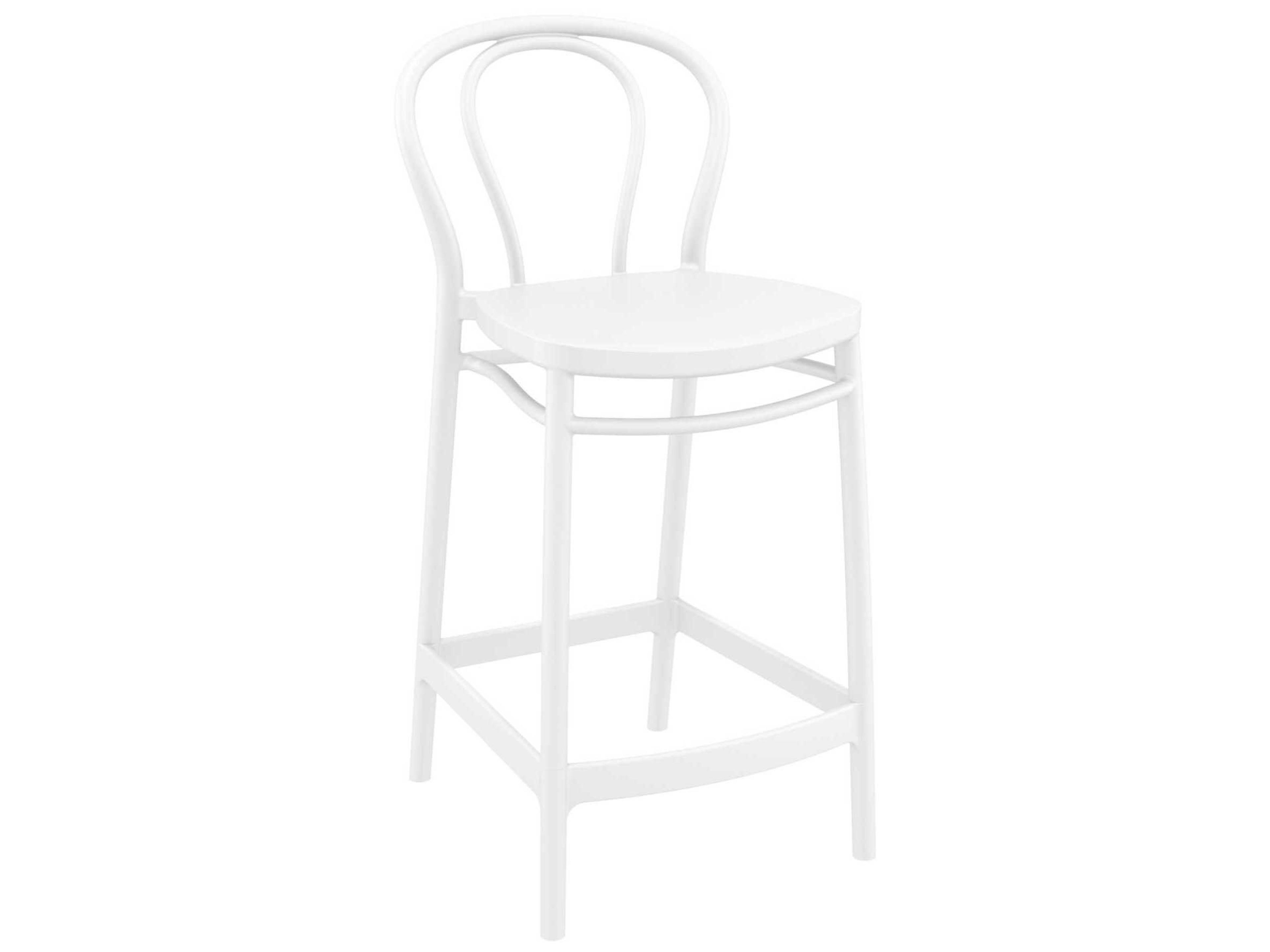 Victor White Resin Counter Stool