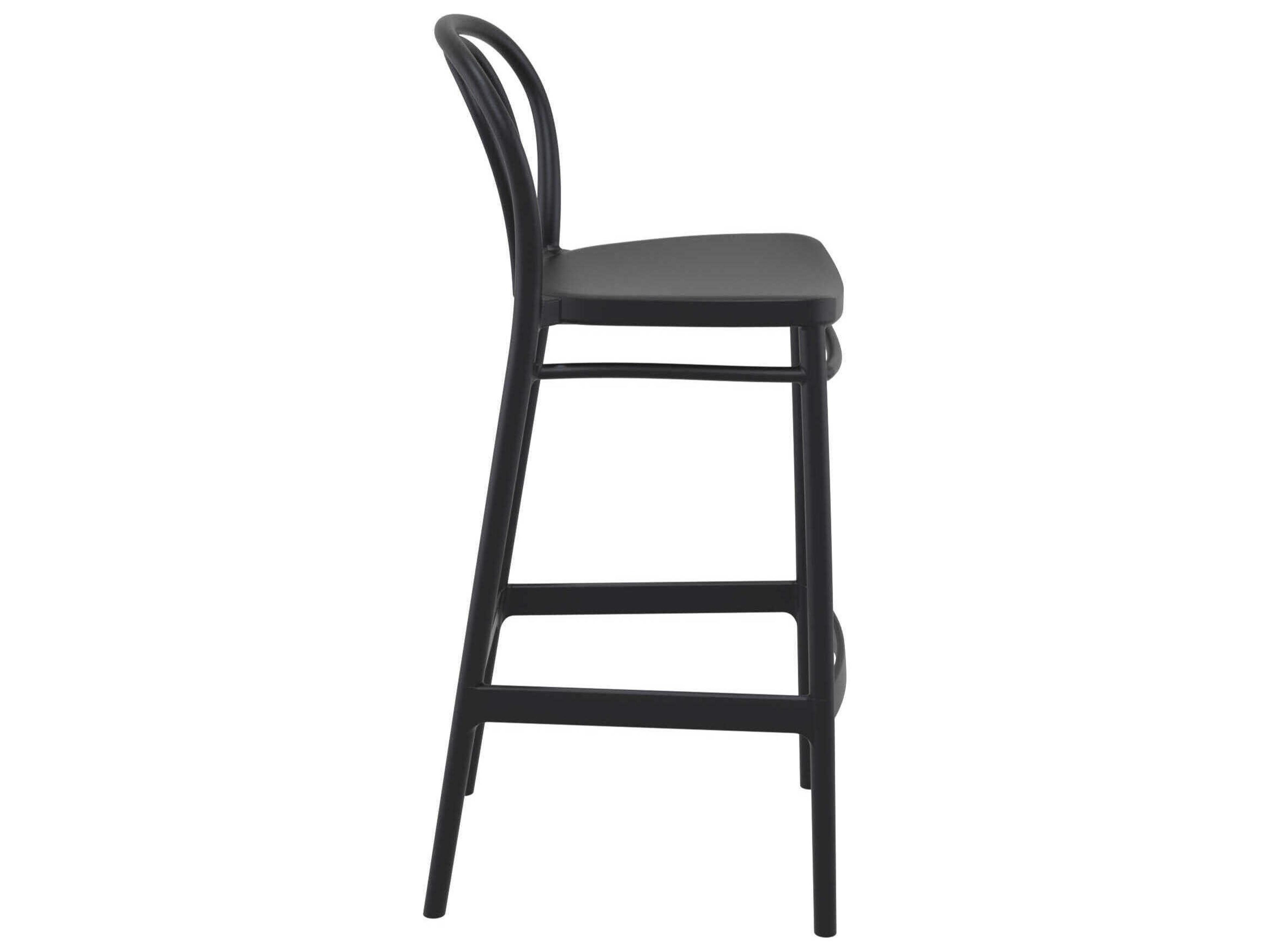 Compamia Victor Black Resin Bar Stool