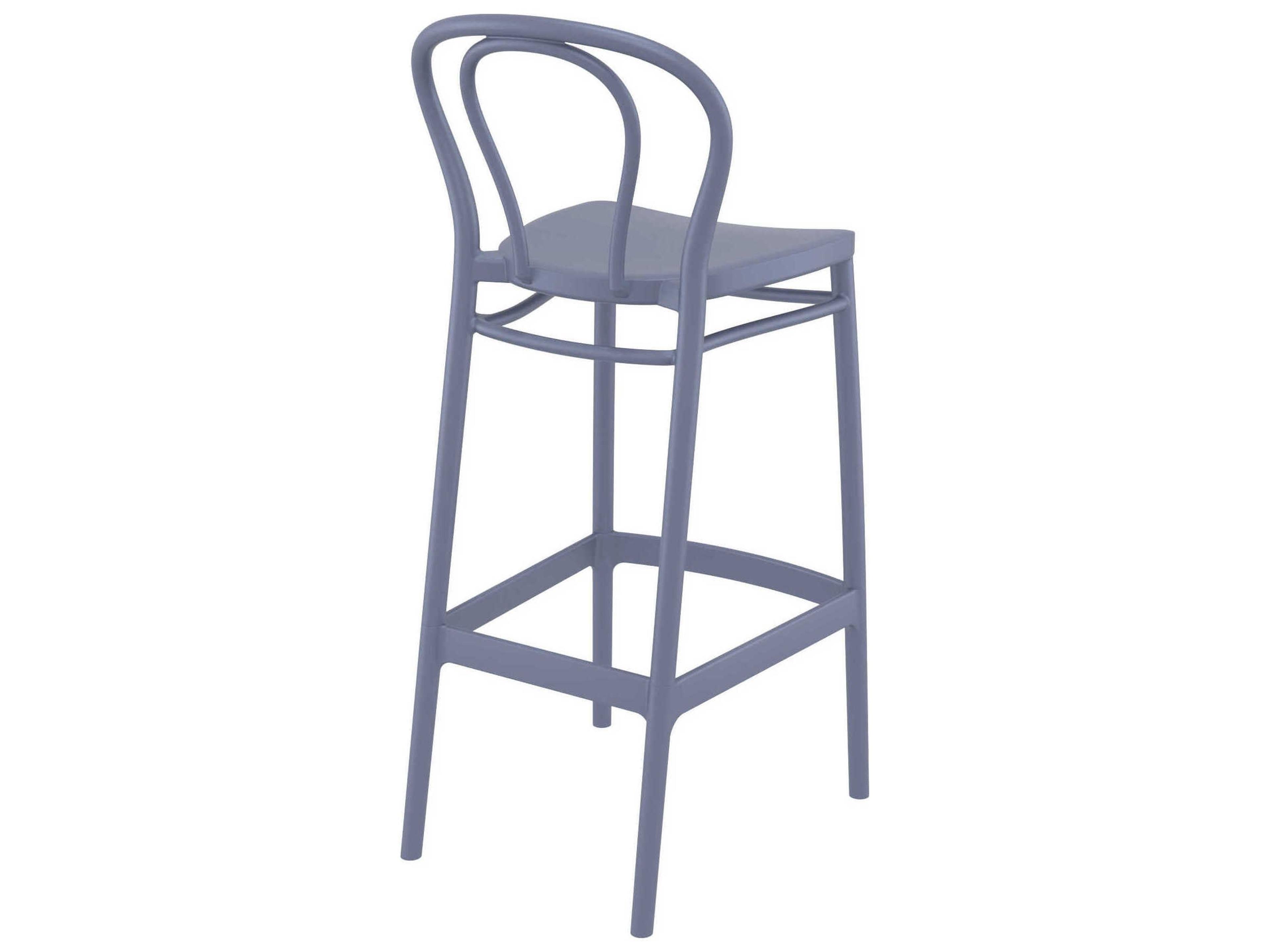 Compamia Victor Dark Gray Resin Bar Stool