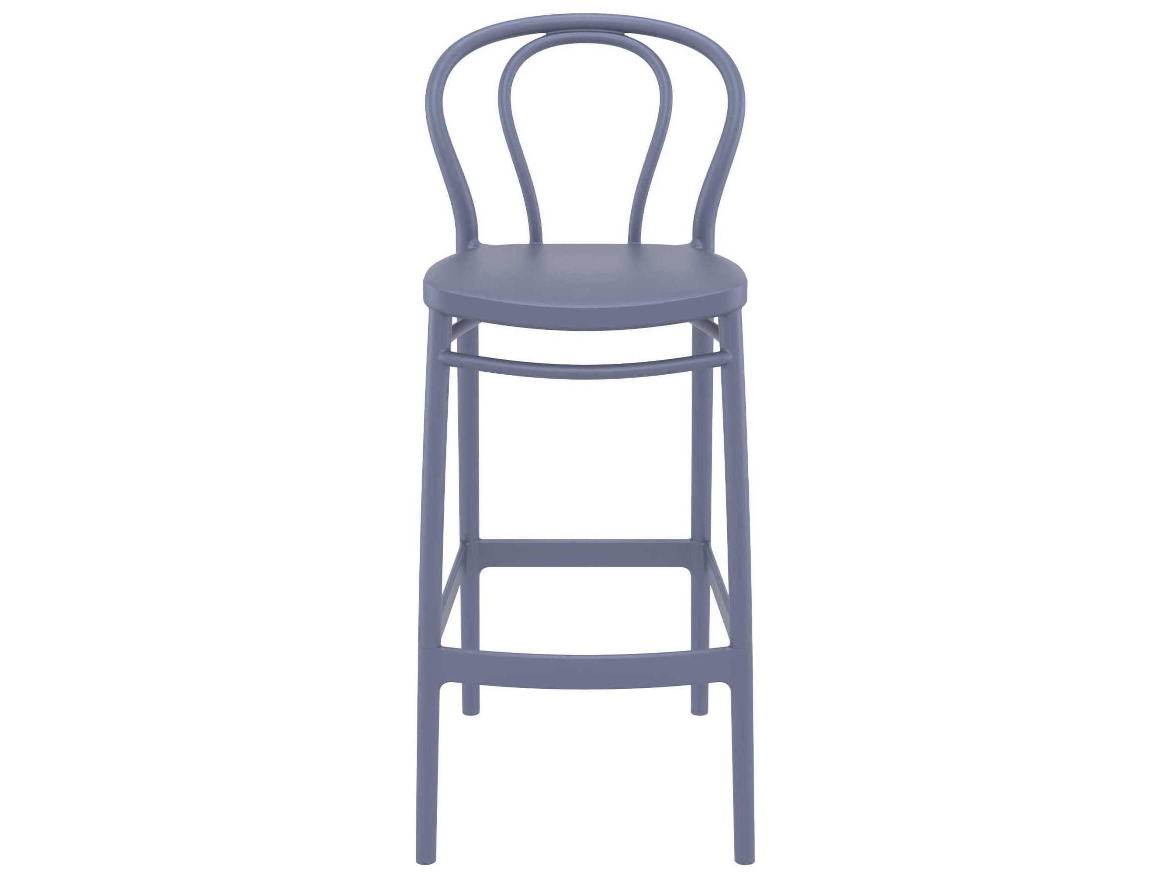 Compamia Victor Dark Gray Resin Bar Stool