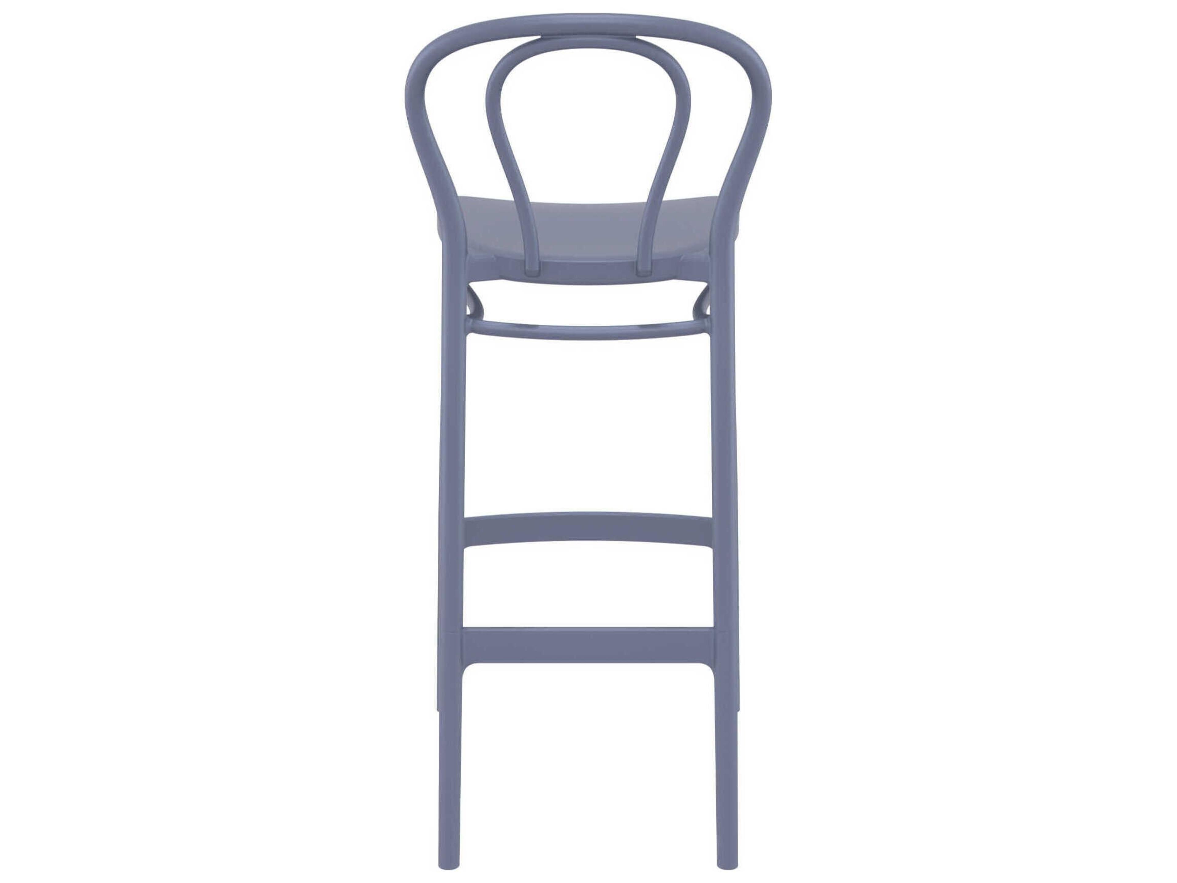 Compamia Victor Dark Gray Resin Bar Stool
