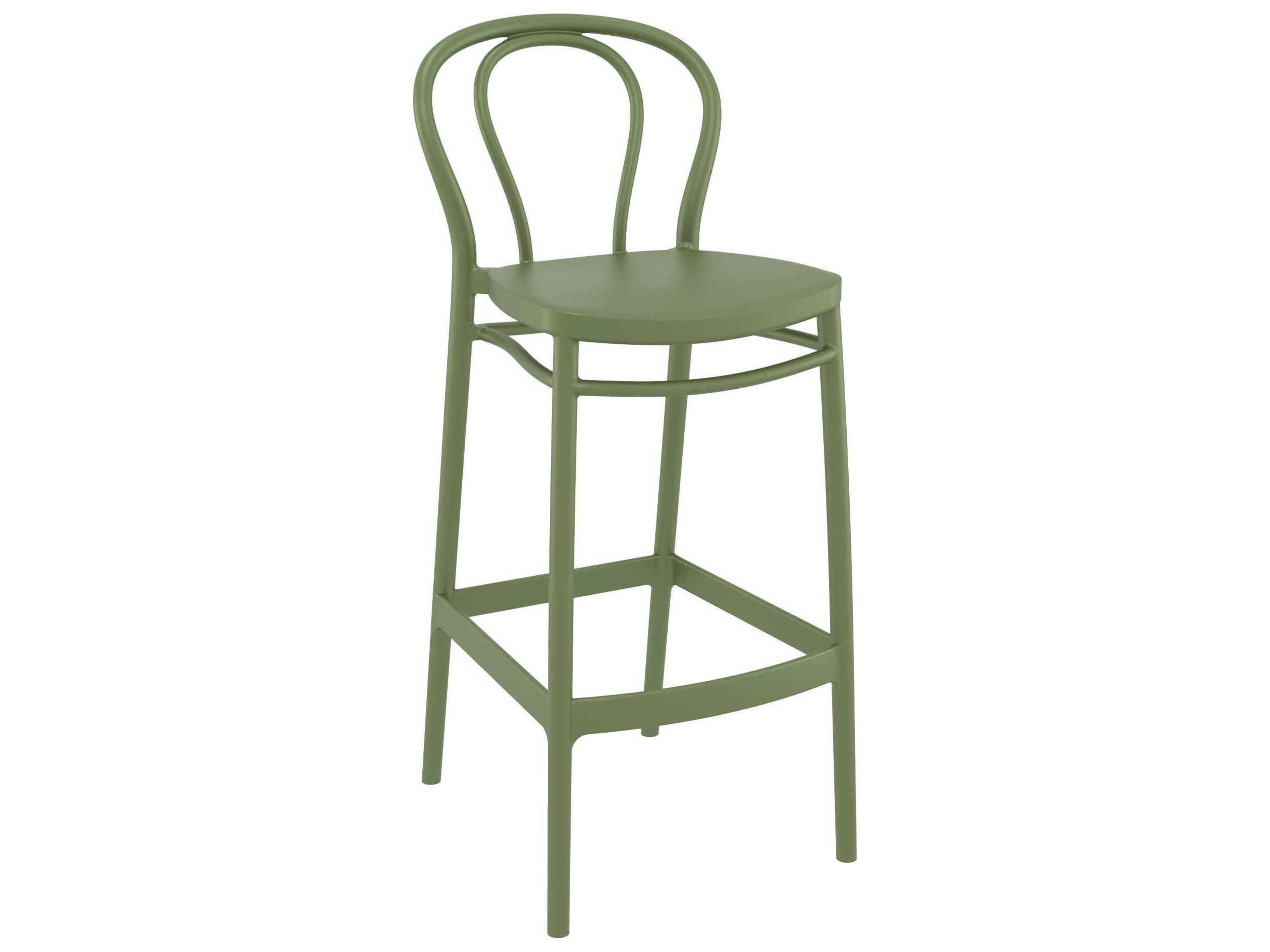 Victor Olive Green Resin Bar Stool