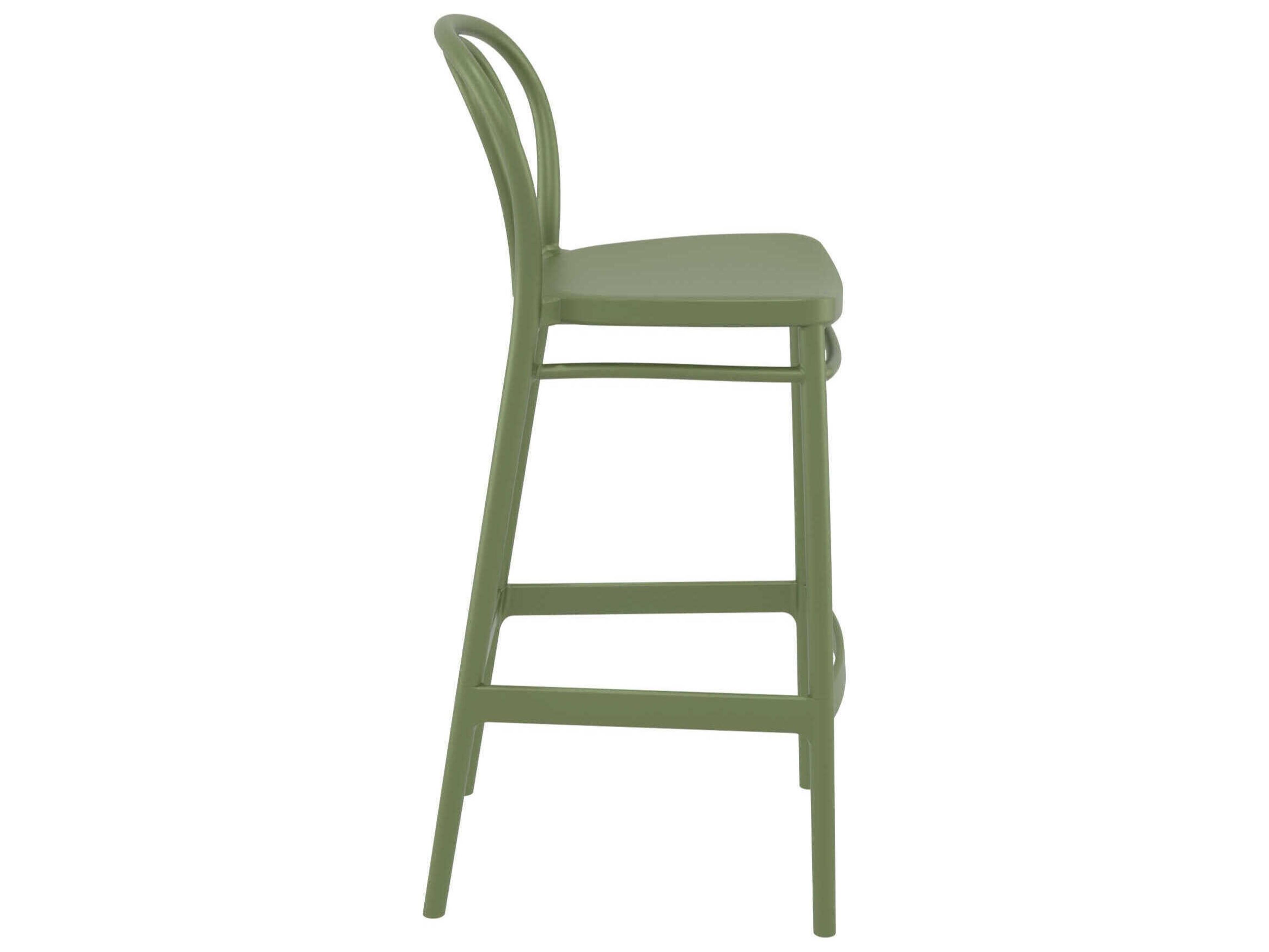 Compamia Victor Olive Green Resin Bar Stool