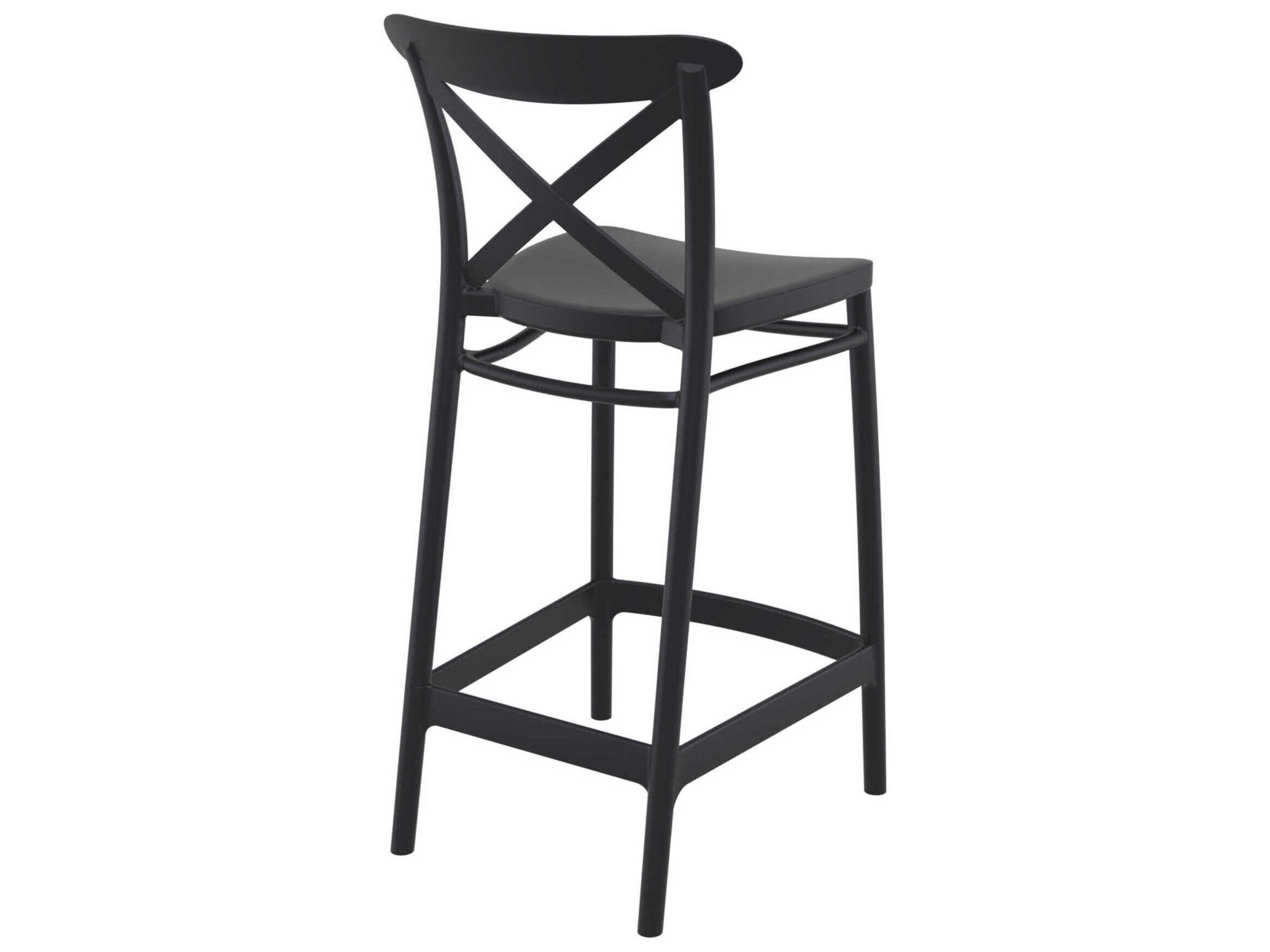 Compamia Cross Black Polypropylene Counter Stool