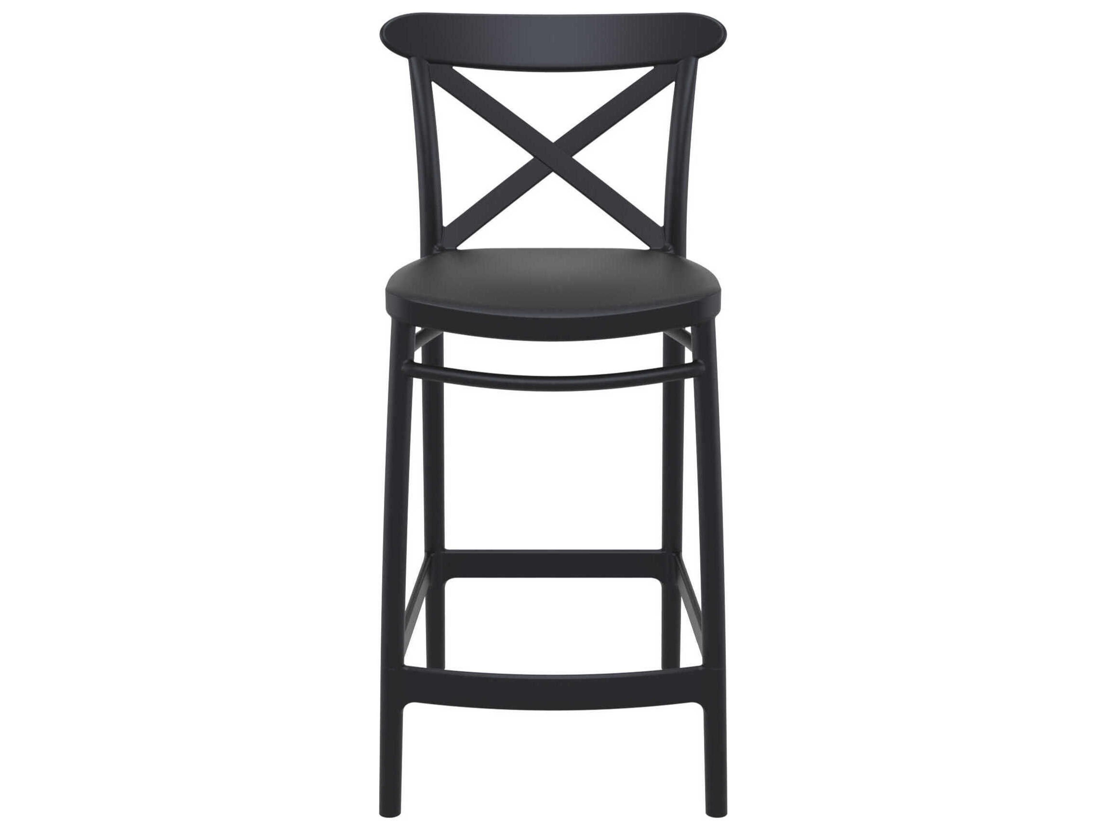 Compamia Cross Black Polypropylene Counter Stool