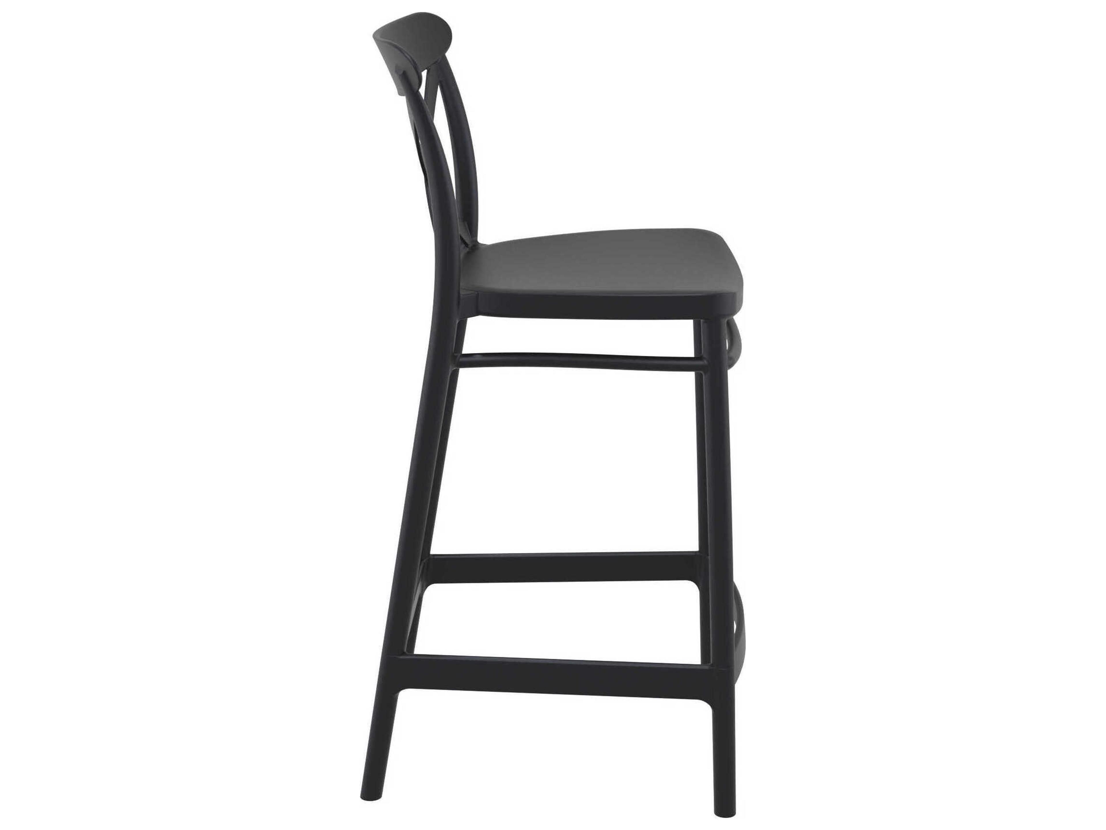 Compamia Cross Black Polypropylene Counter Stool