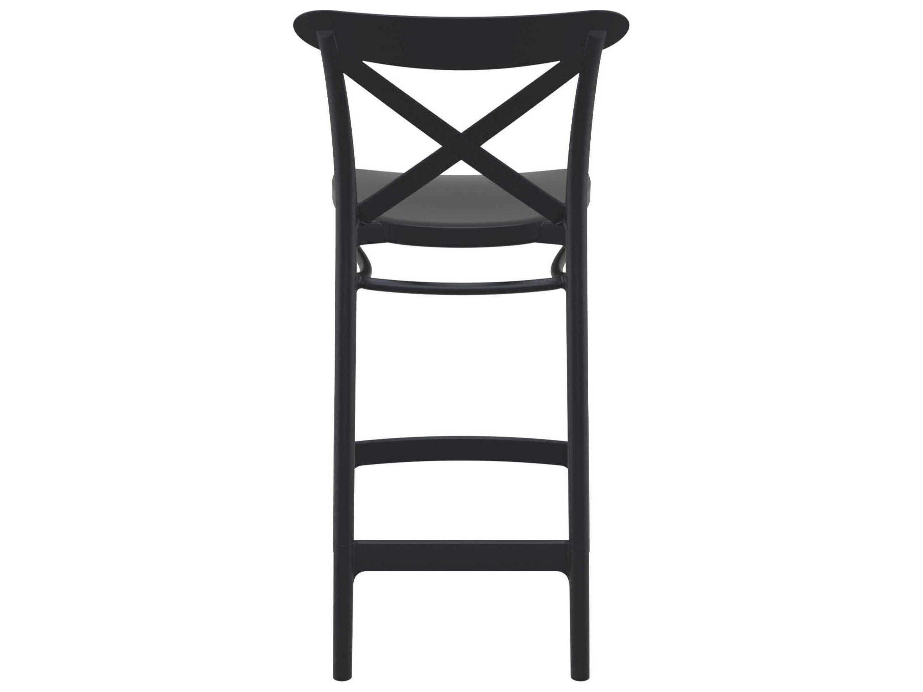 Compamia Cross Black Polypropylene Counter Stool